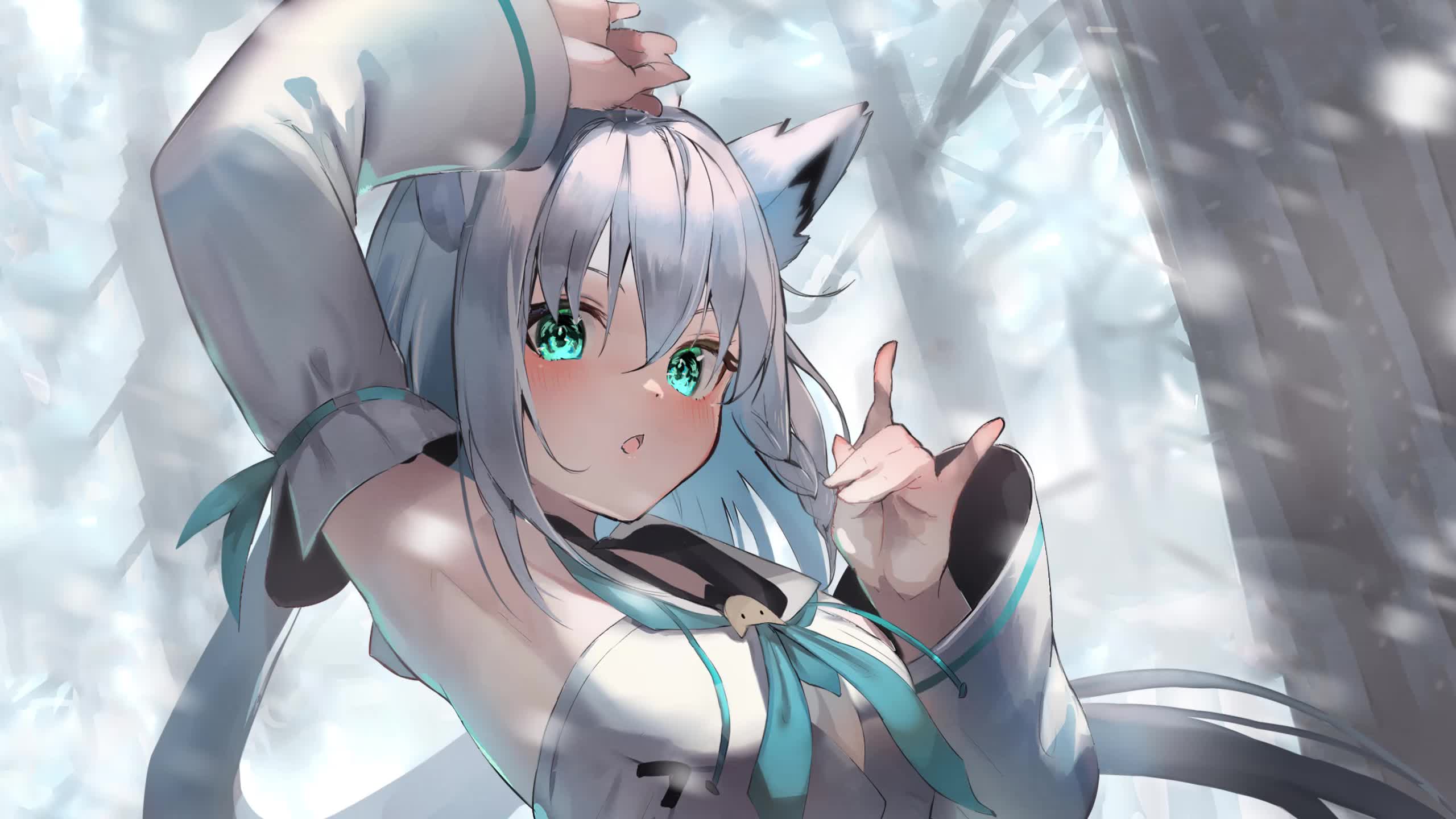 Virtual Youtuber Fubuki Shiragami Live Wallpaper