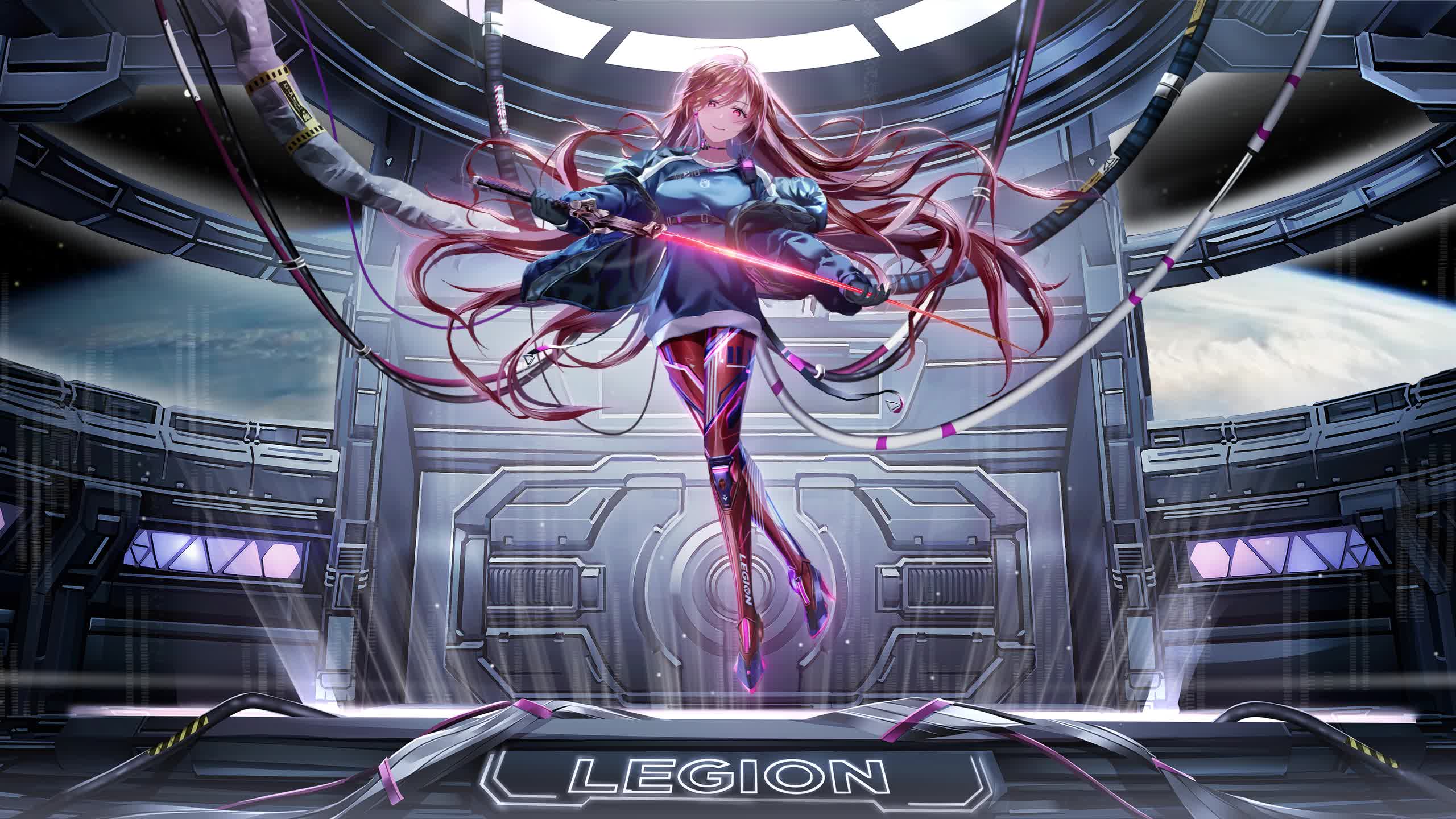 The girl on the space station Live Wallpaper