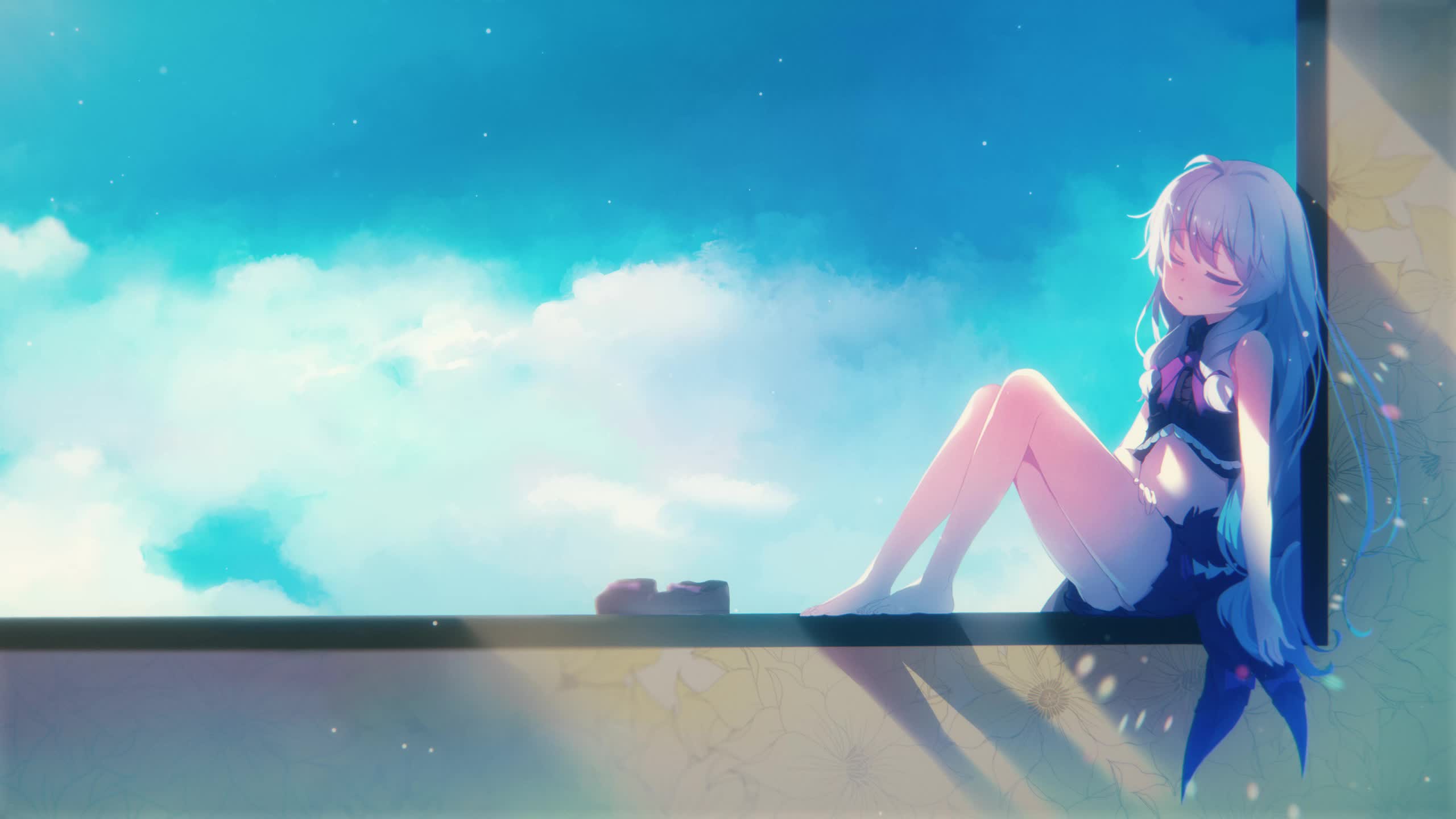Stella Unibell is resting on the window Live Wallpaper