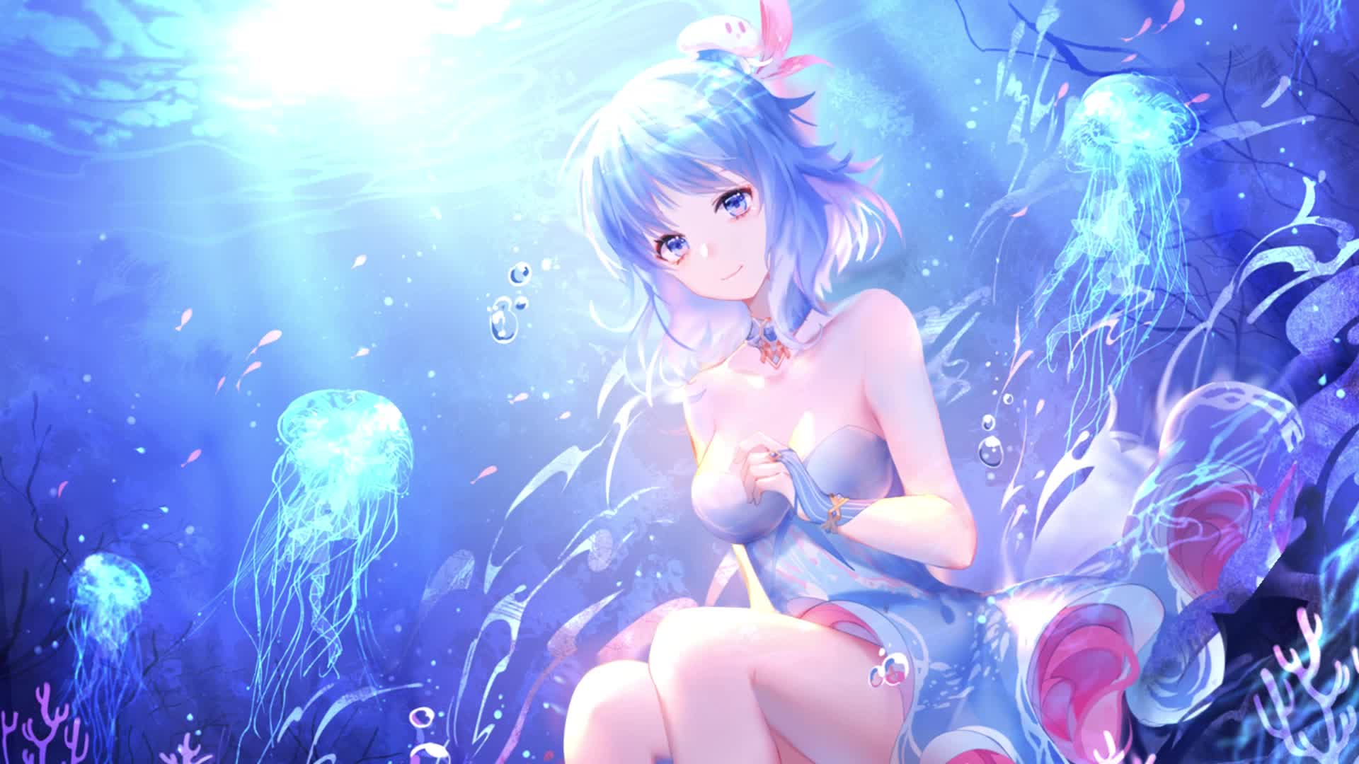 Deep Water Girl Live Wallpaper