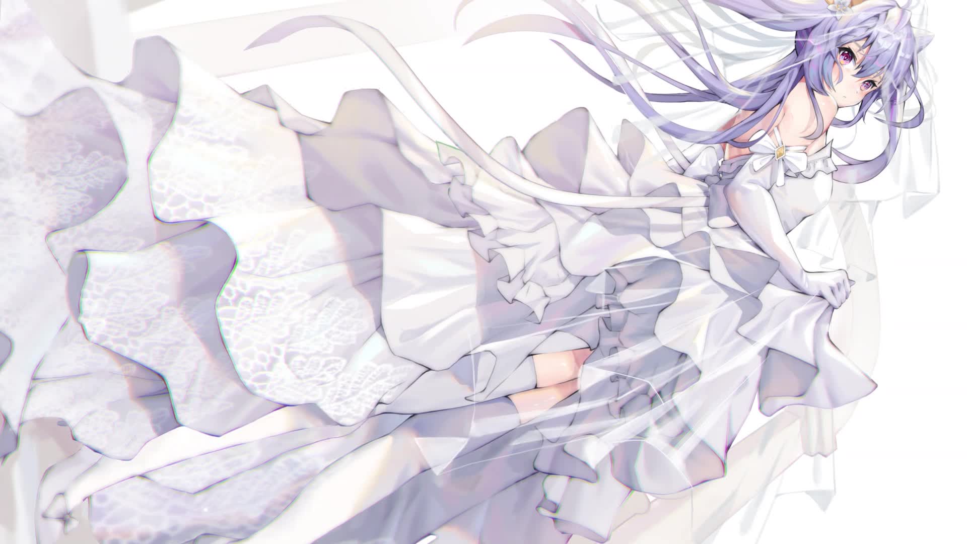 Keqing Kokusei in Genshin Impact Dress Live Wallpaper