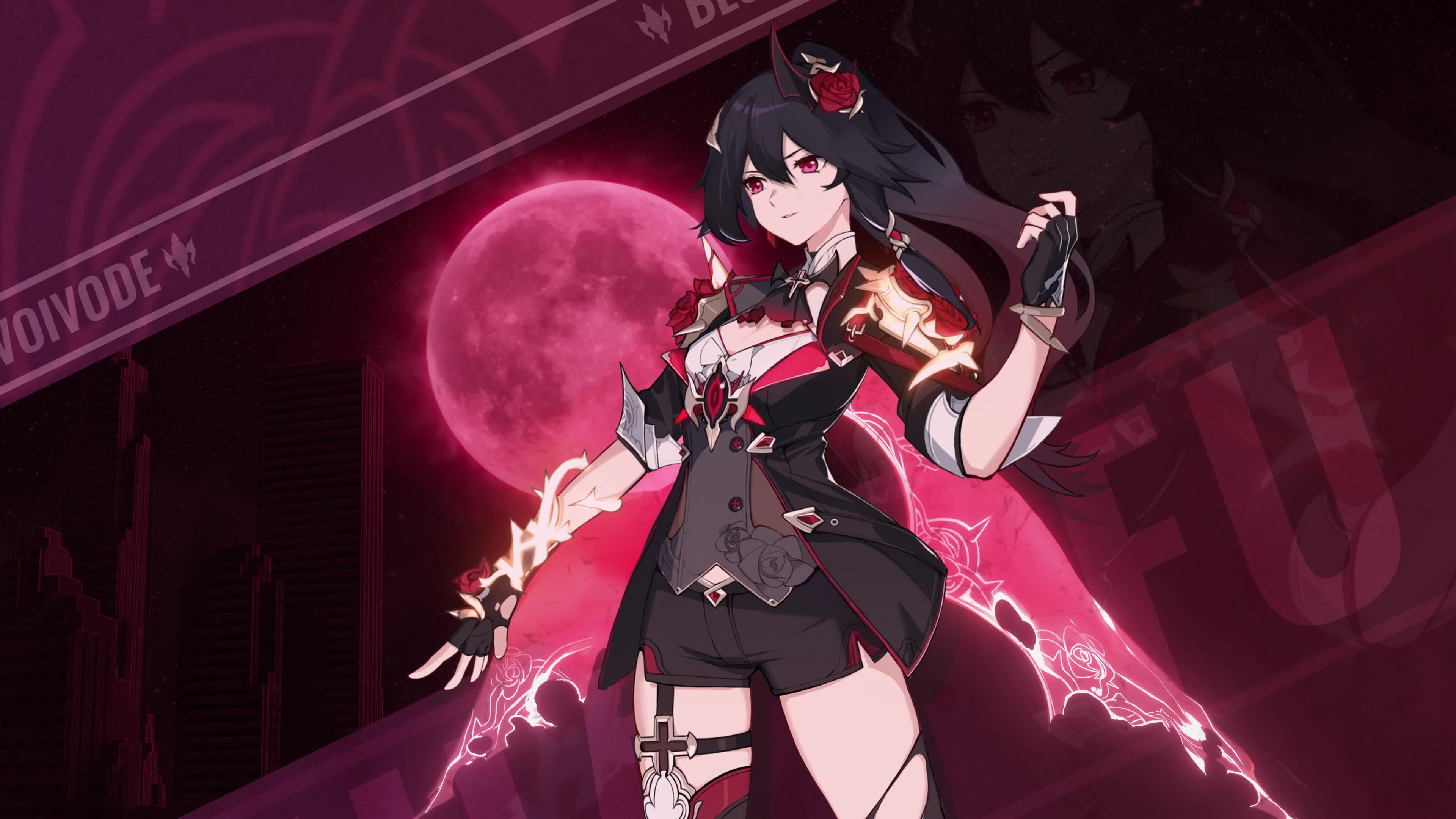 Fu Hua blood moon shadow 4K Live Wallpaper