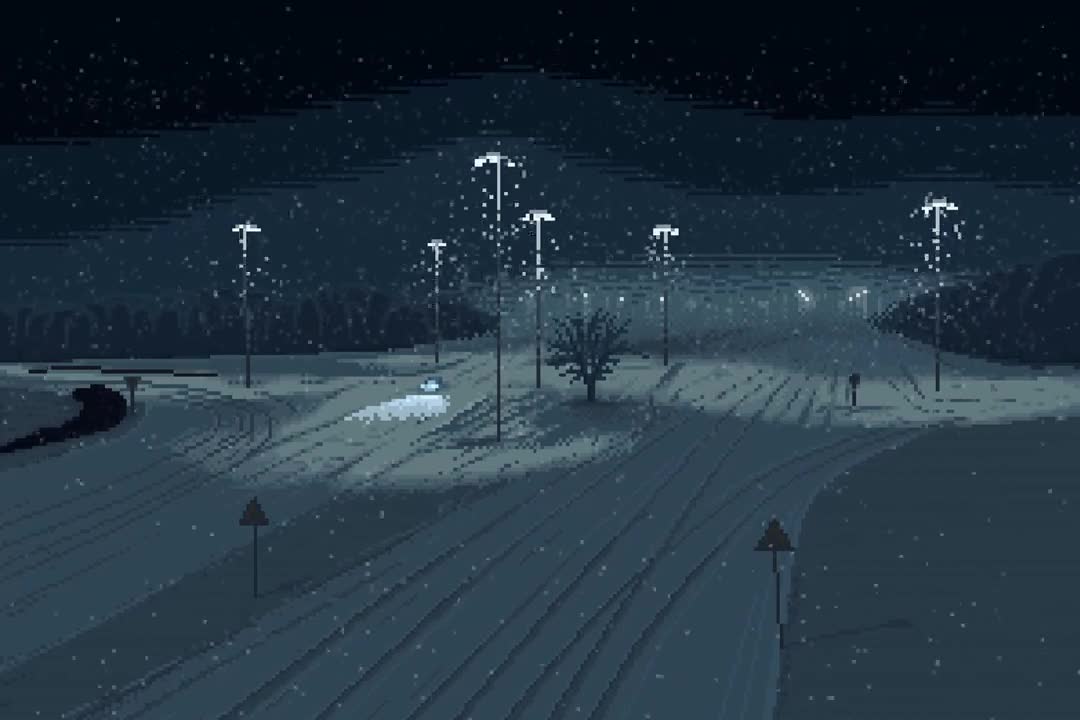 Snowy highway Live Wallpaper