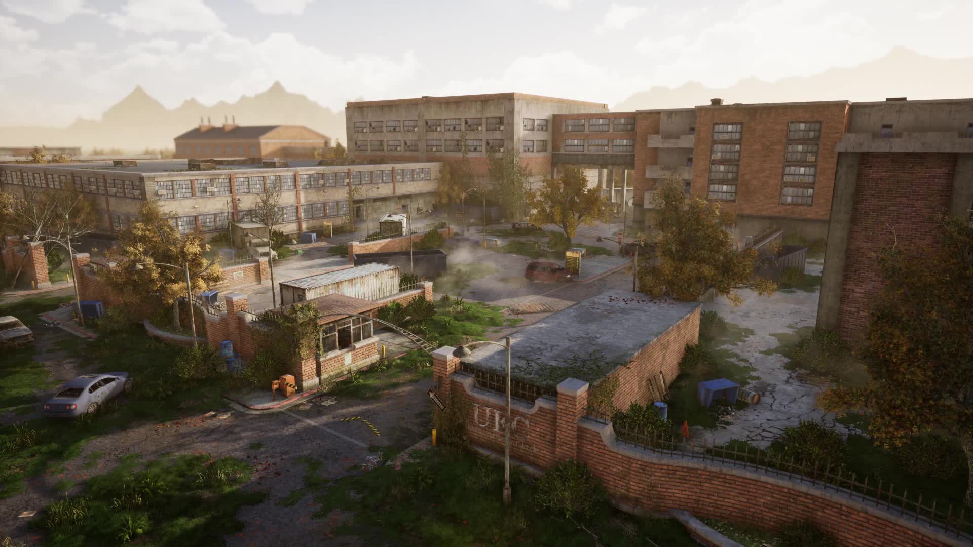 The UEC campus from The Last Of Us Live Wallpaper