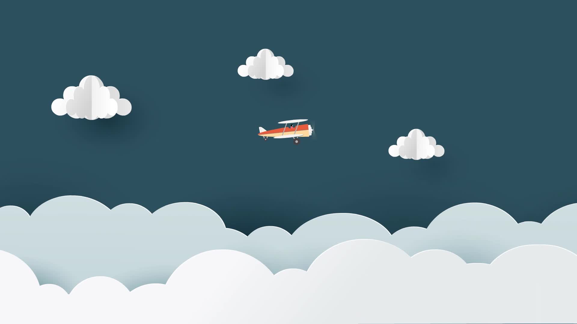 Plane over the clouds Live Wallpaper