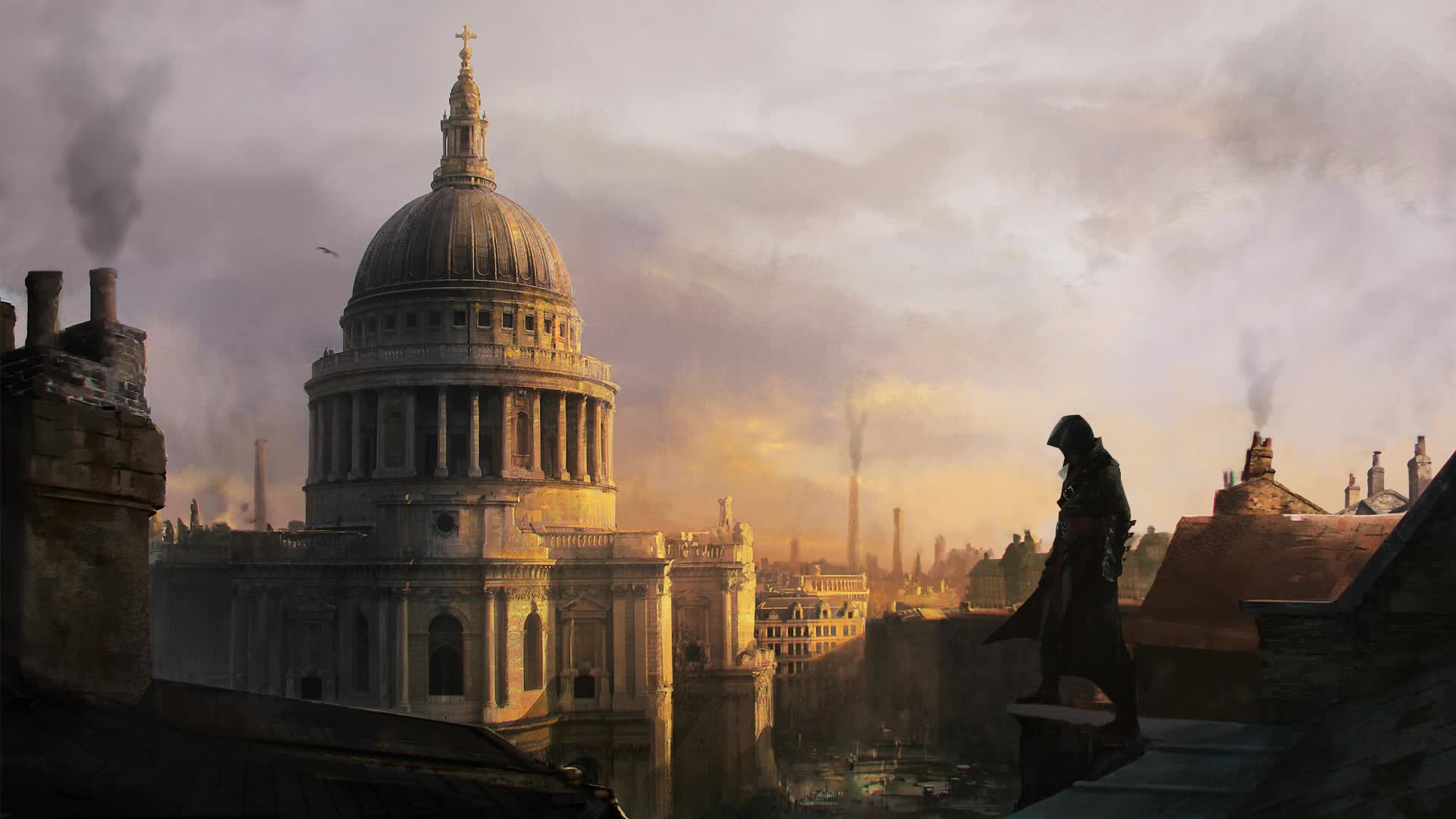 Assassin on the roof - Assassins Creed Syndicate Live Wallpaper