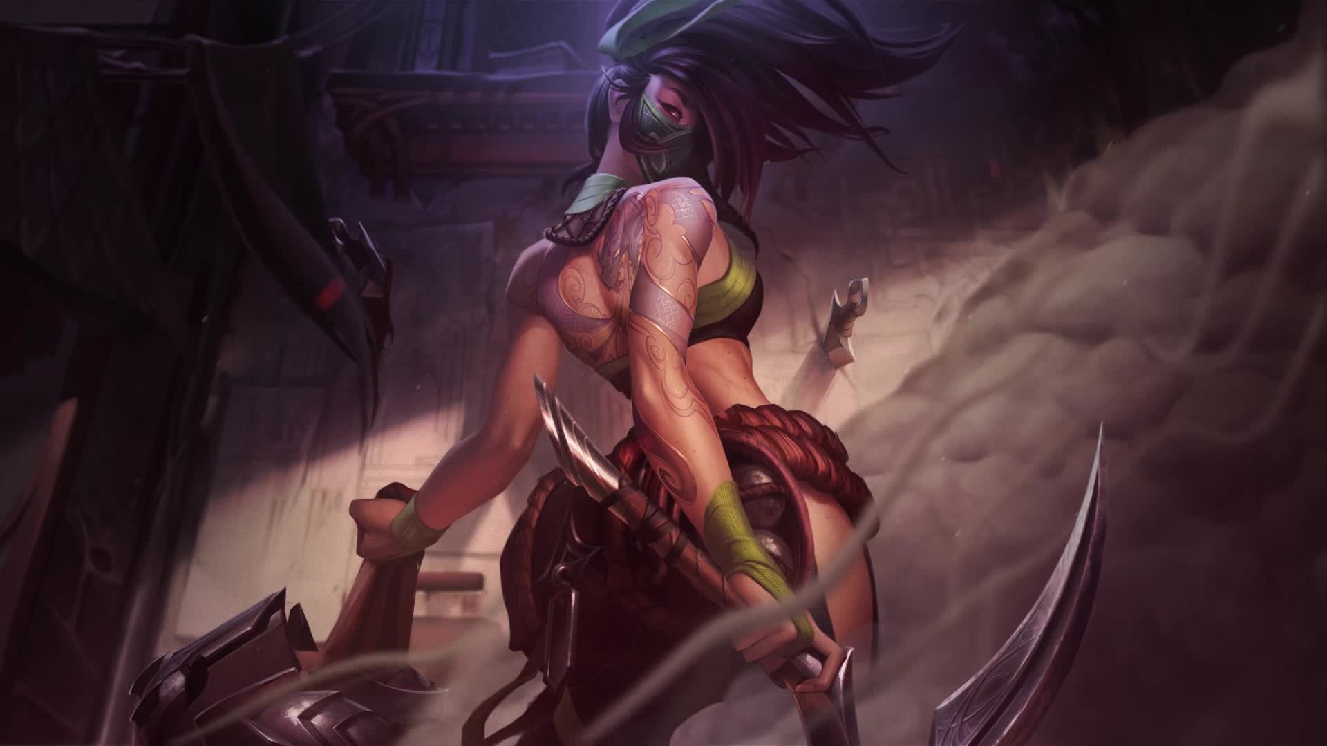 Akali after the fight - League of Legends Live Wallpaper
