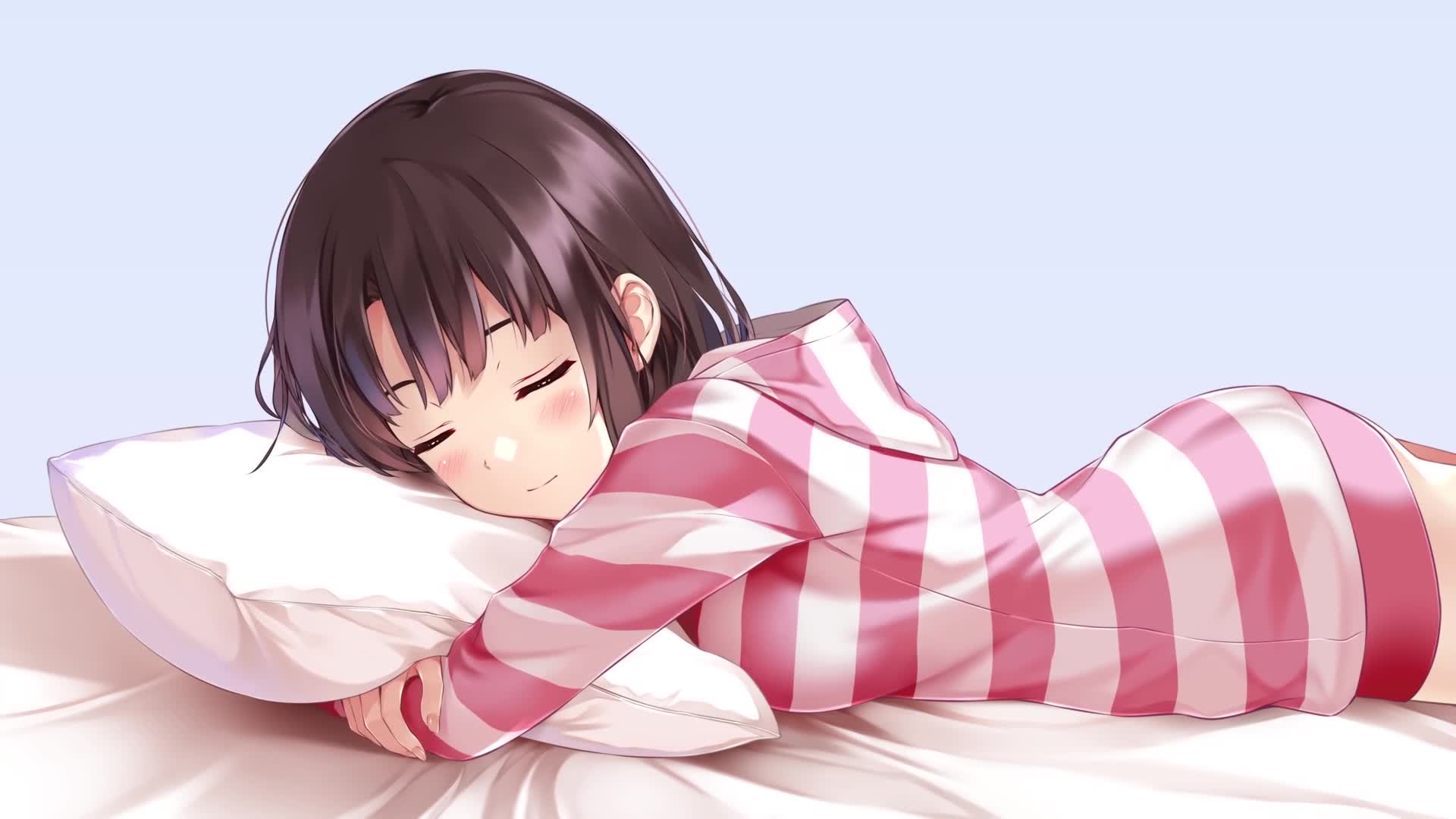 Sleeping anime girl Live Wallpaper