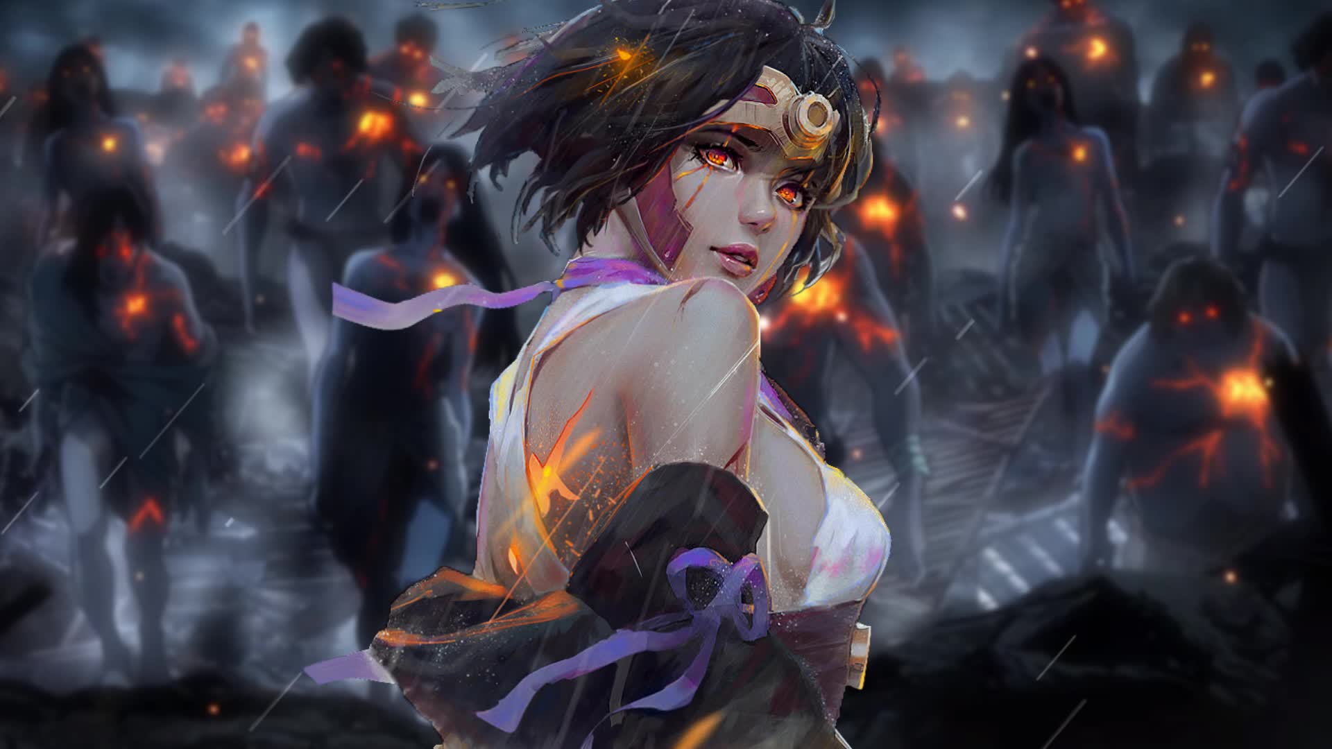 Gentle girl-Zombie killer Live Wallpaper
