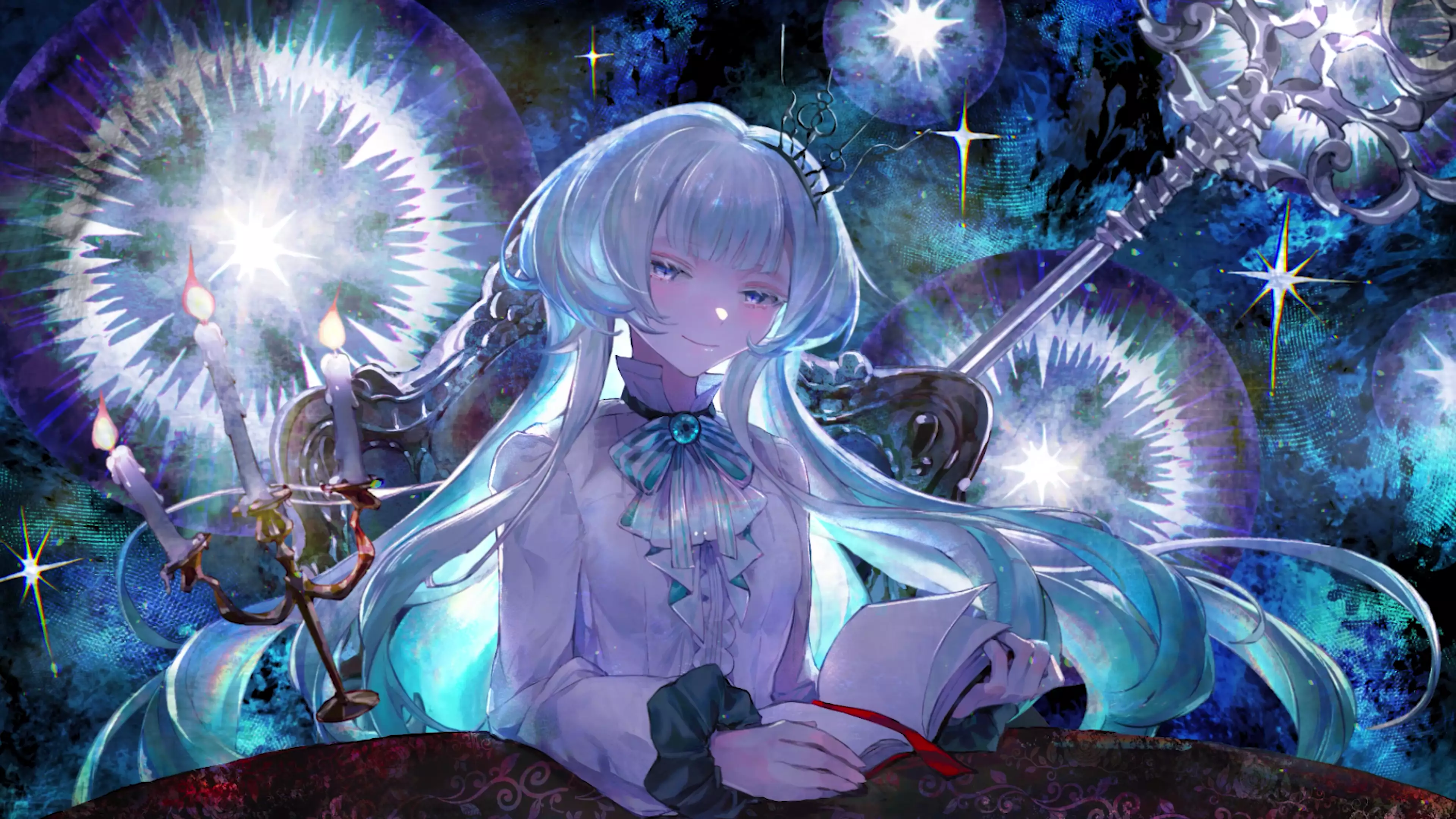 depersonalization, nice girl, notepad, anime, beautiful girl, book, anime girls, diary, arts, smile, games Live Wallpaper