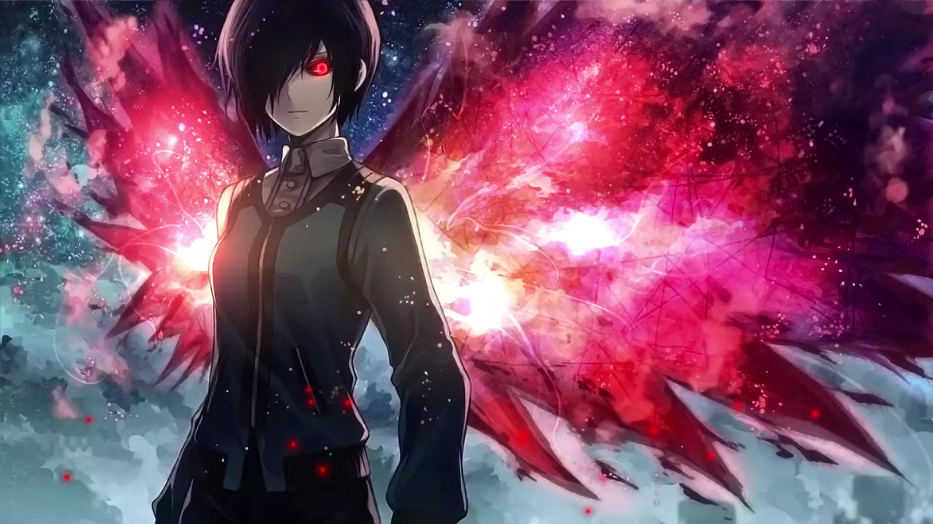 touka kirishima, kagune, wings, arts, anime girls, anime, tokyo ghoul Live Wallpaper