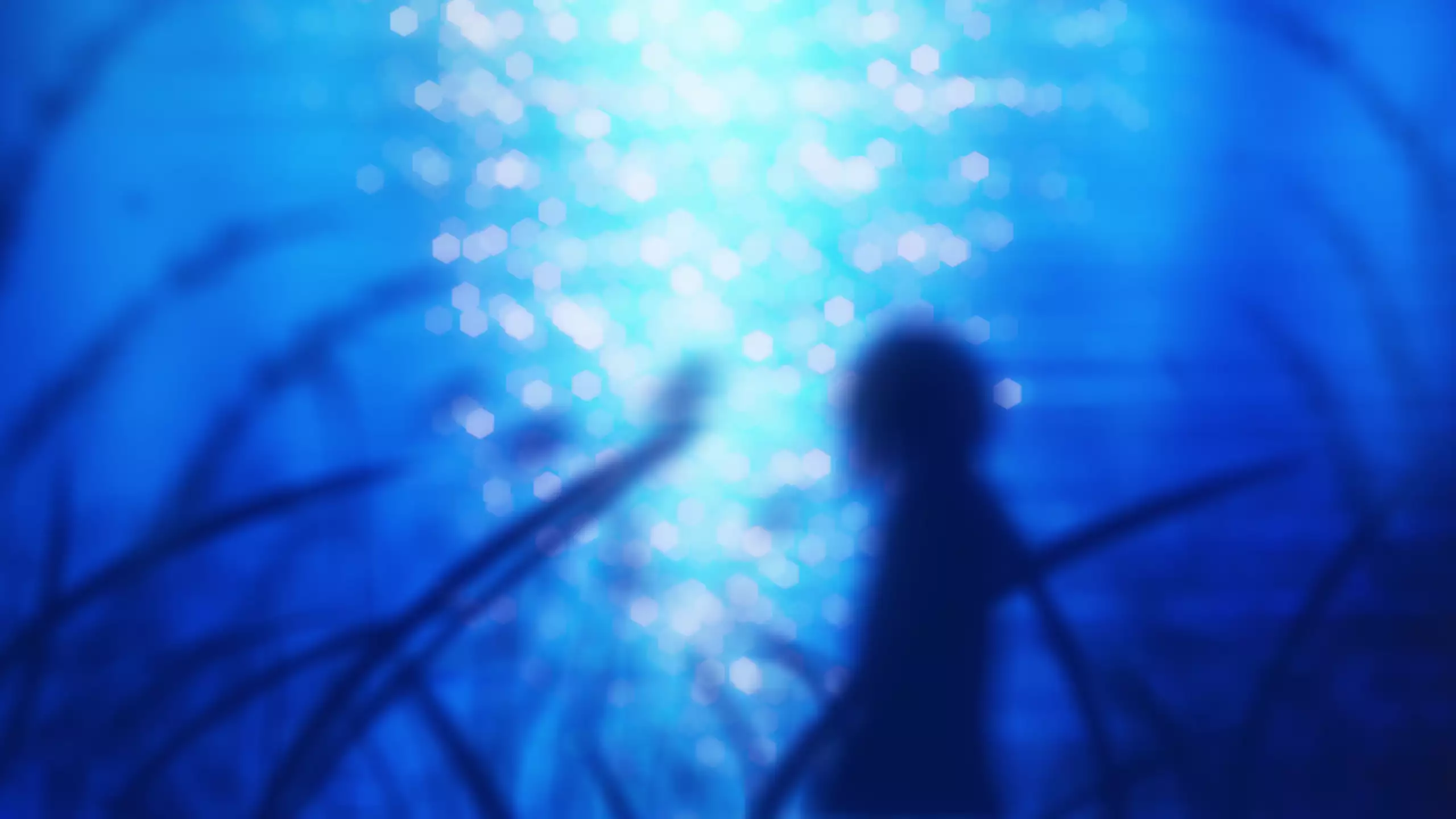 anime, landscapes - nature, evening, a shadow, anime girls, night, arts, river Live Wallpaper