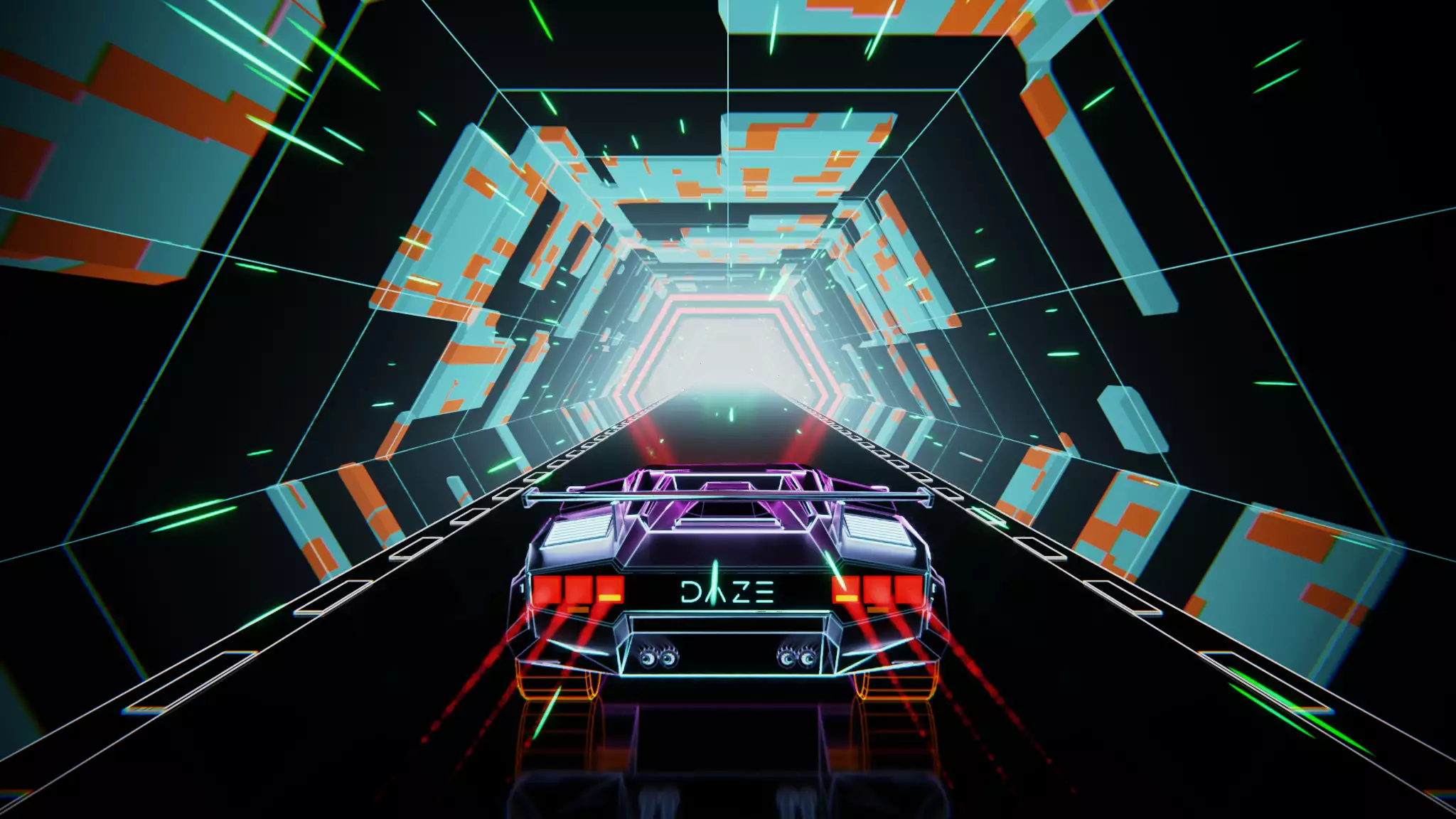 neon lines, auto - moto, retro, tunnel, neon Live Wallpaper