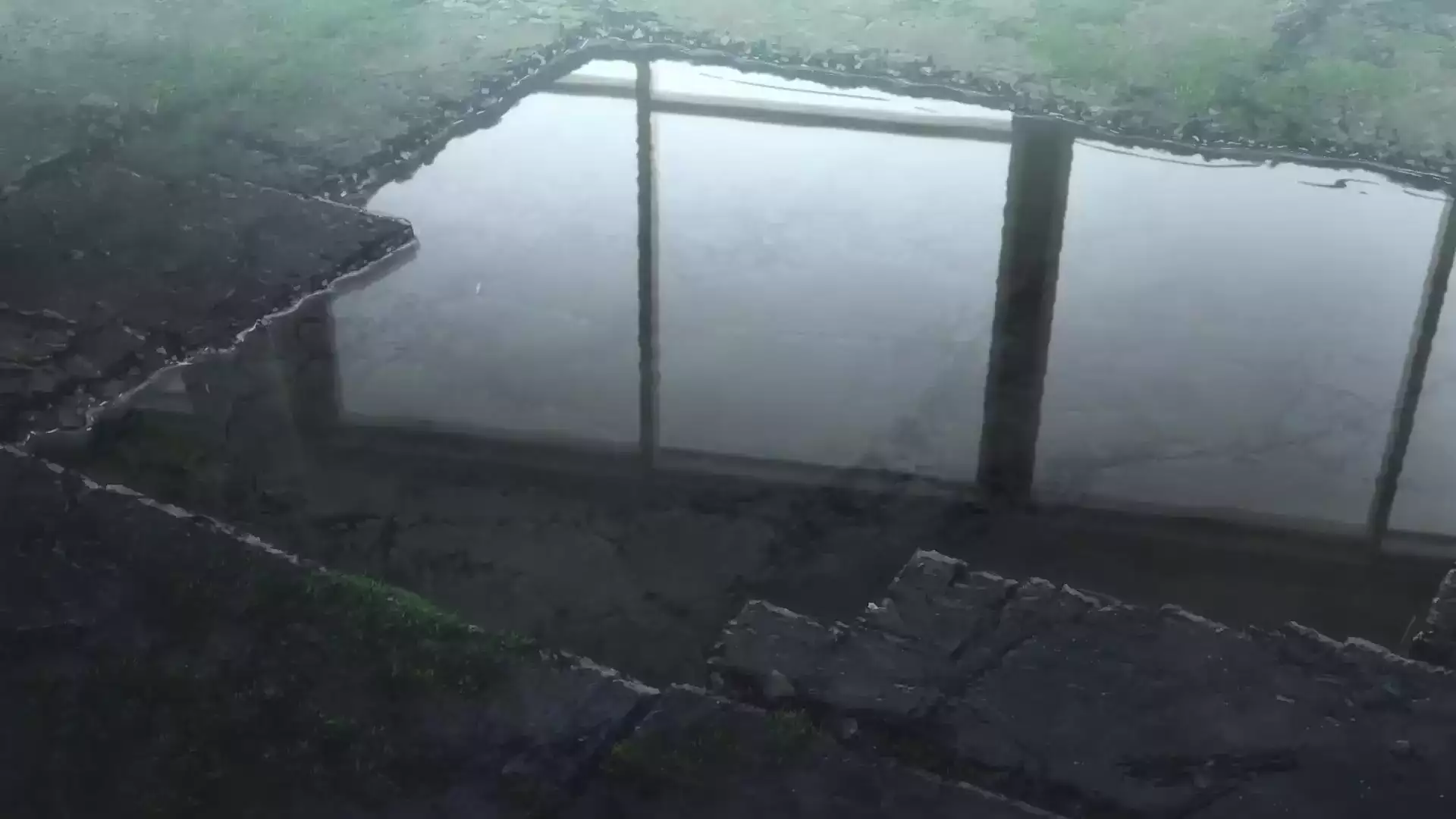 puddle, reflection, water, anime Live Wallpaper