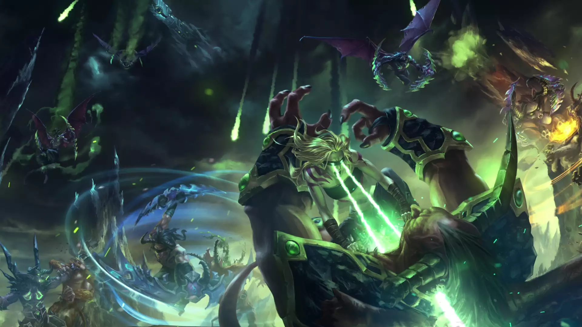 warcraft, hunting season, games, anime, horns, demon, monsters, wings, arts Live Wallpaper