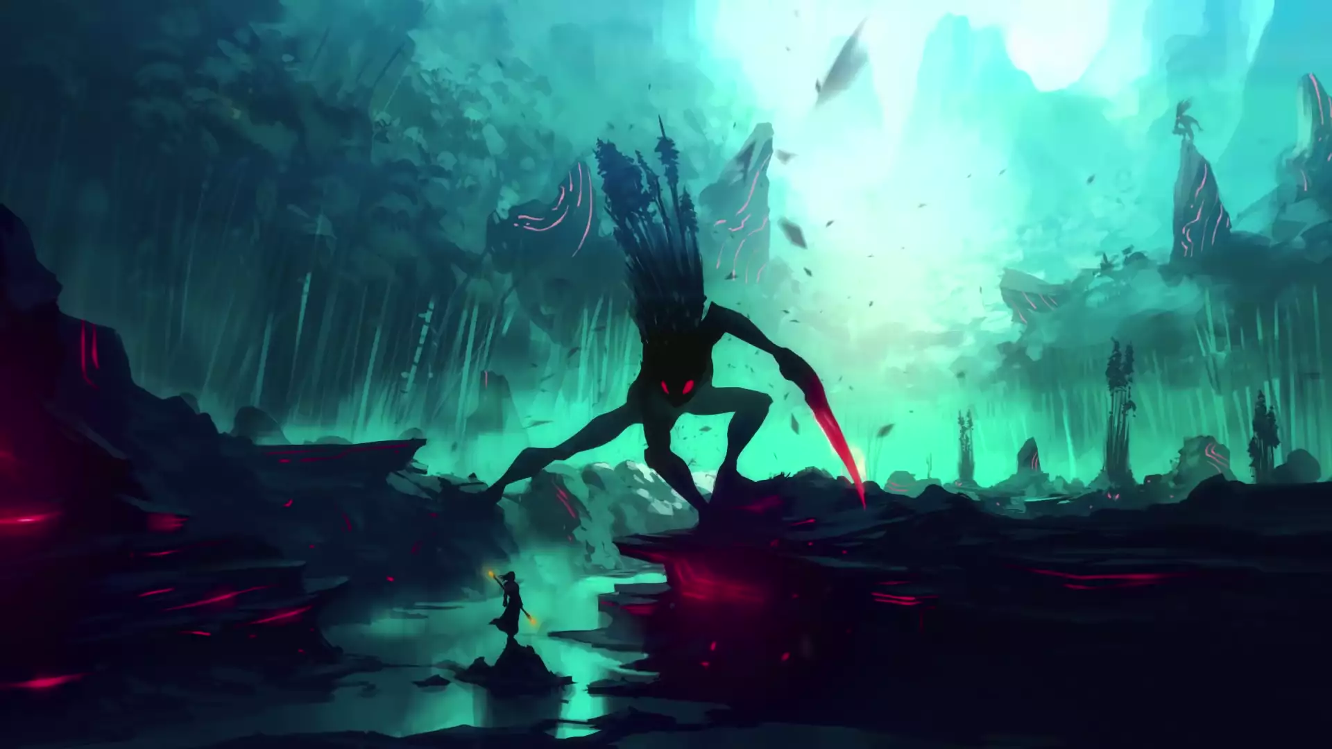forest, arts, mysticism - horror, monsters, the blade, fantasy Live Wallpaper