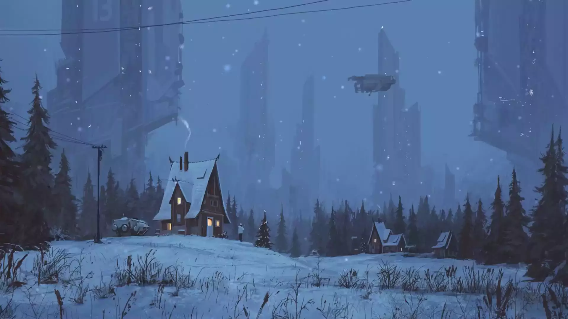 landscapes - nature, arts, snow, drone, winter, forest Live Wallpaper