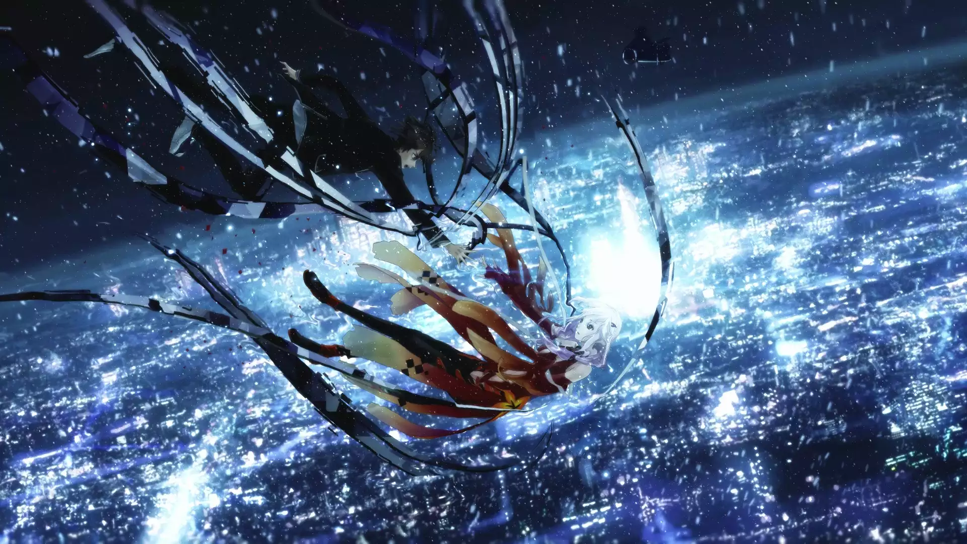 soaring, xiu oma, anime, weightlessness, the sinners crown, arts, flying, inori yuzuriha, a fall Live Wallpaper