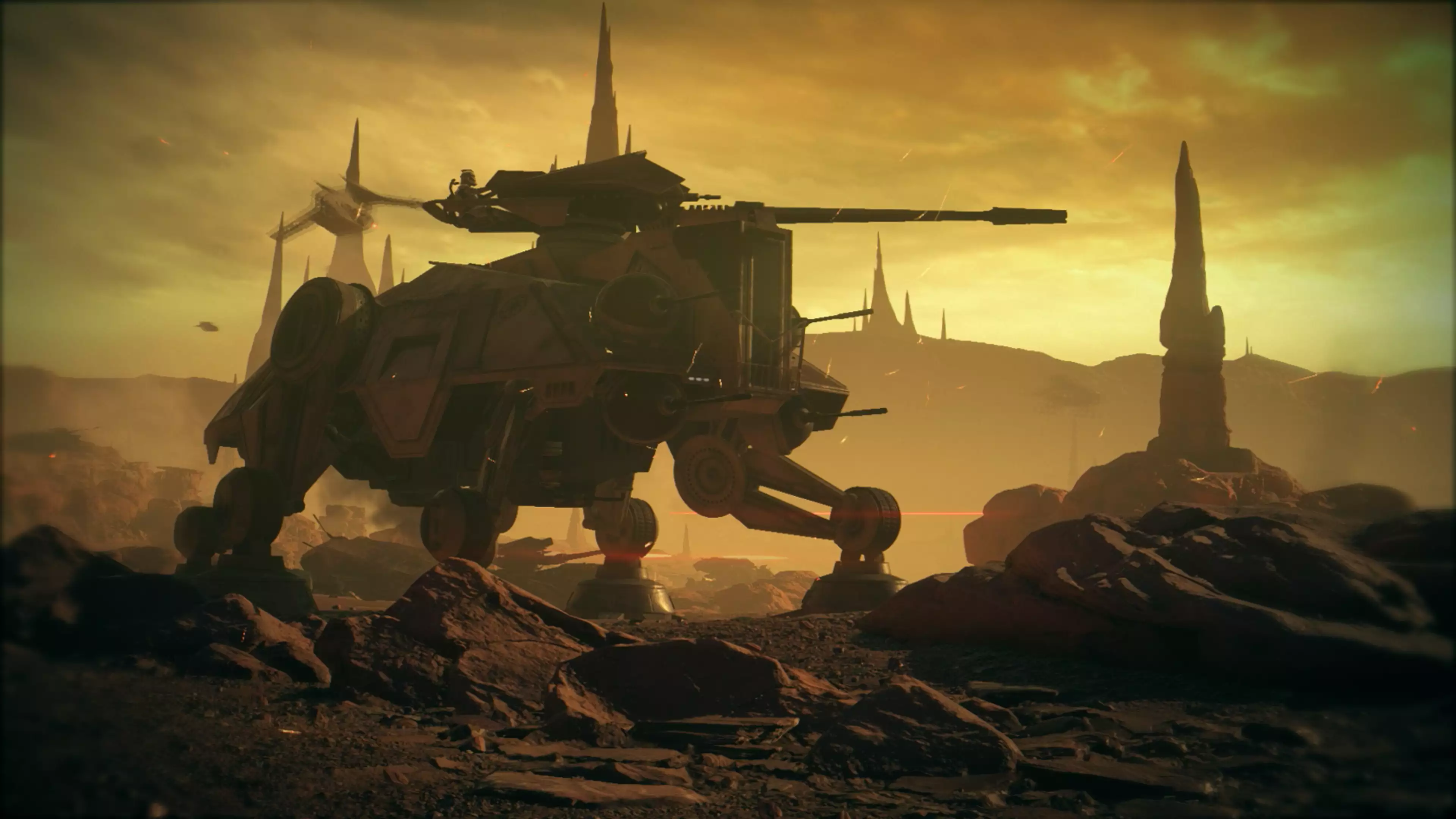 drone, mecha, all terrain tactical enforcer, star wars, movies, at-te, arts Live Wallpaper