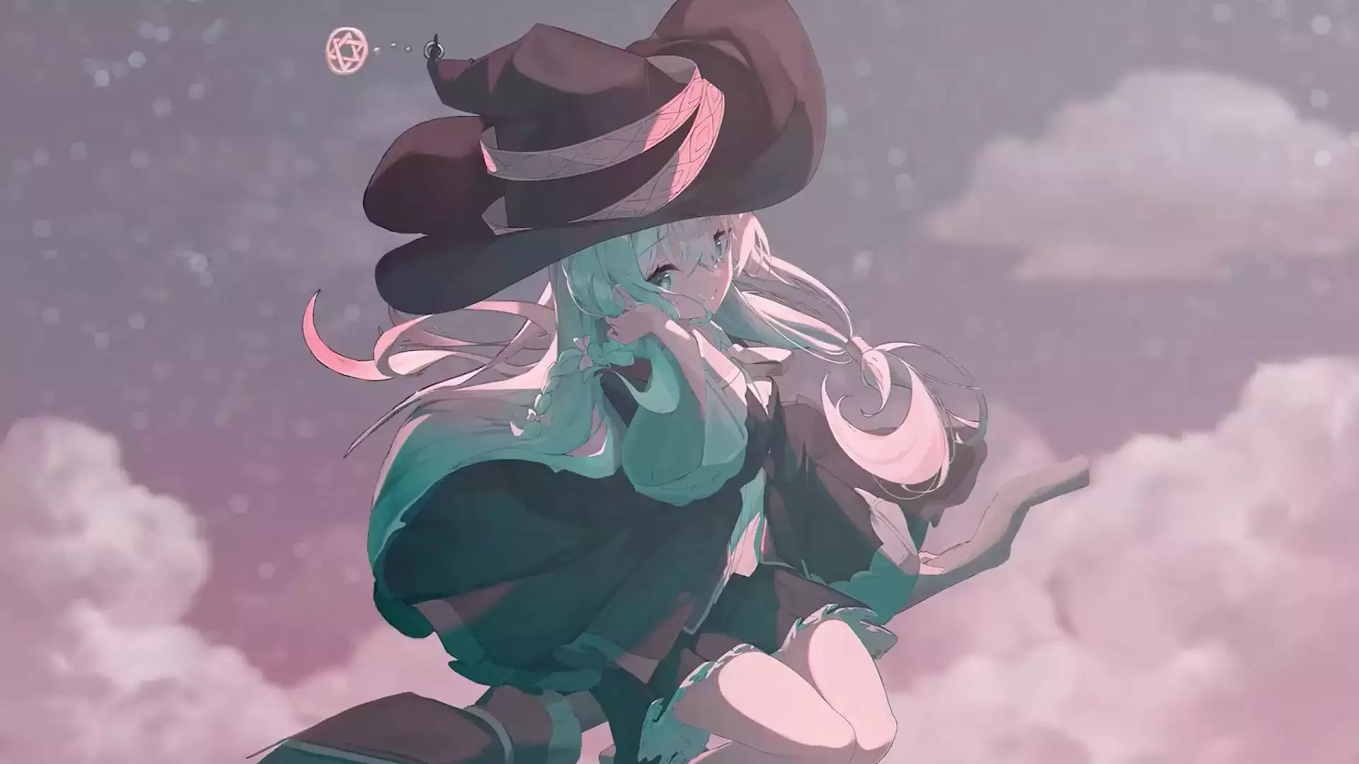 the journey of elaina, arts, elaina, anime girls, anime, witch, sweet little witch, skirt, broomstick Live Wallpaper