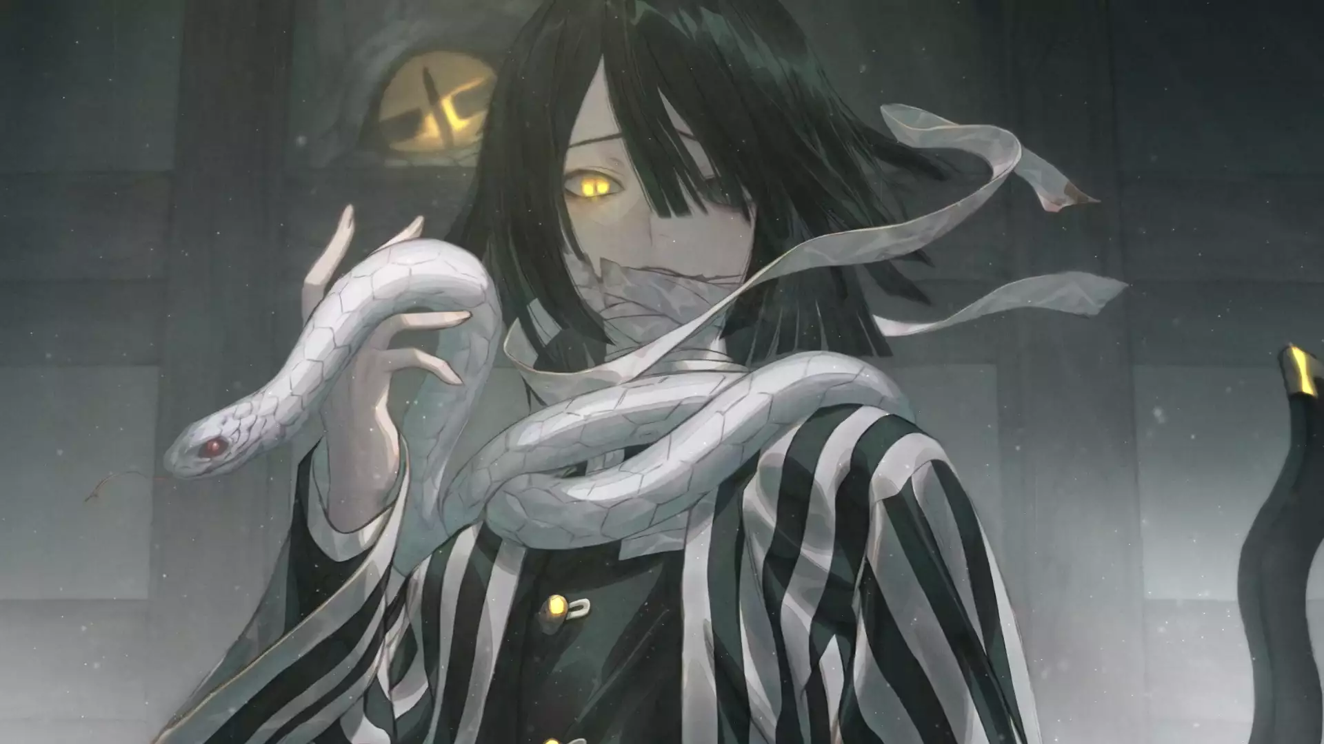 anime, snake, pillar of the snake, arts, demon slayer, obanai iguro Live Wallpaper