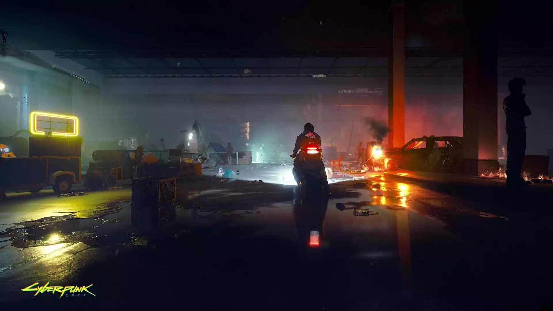 arts, fire, night, games, cyberpunk, auto - moto, bike Live Wallpaper
