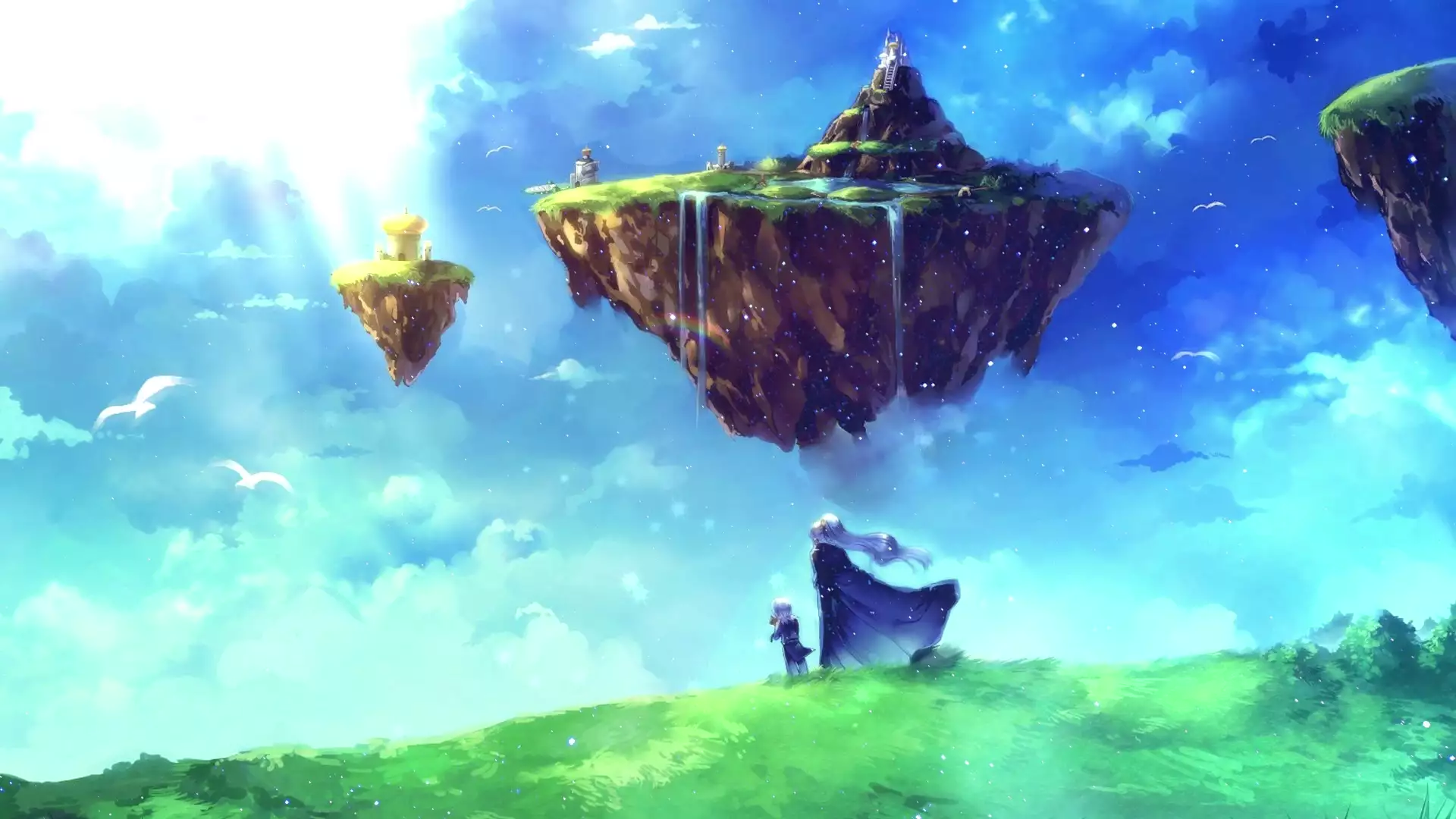 games, sky, flying island, arts, fantasy, chrono trigger Live Wallpaper