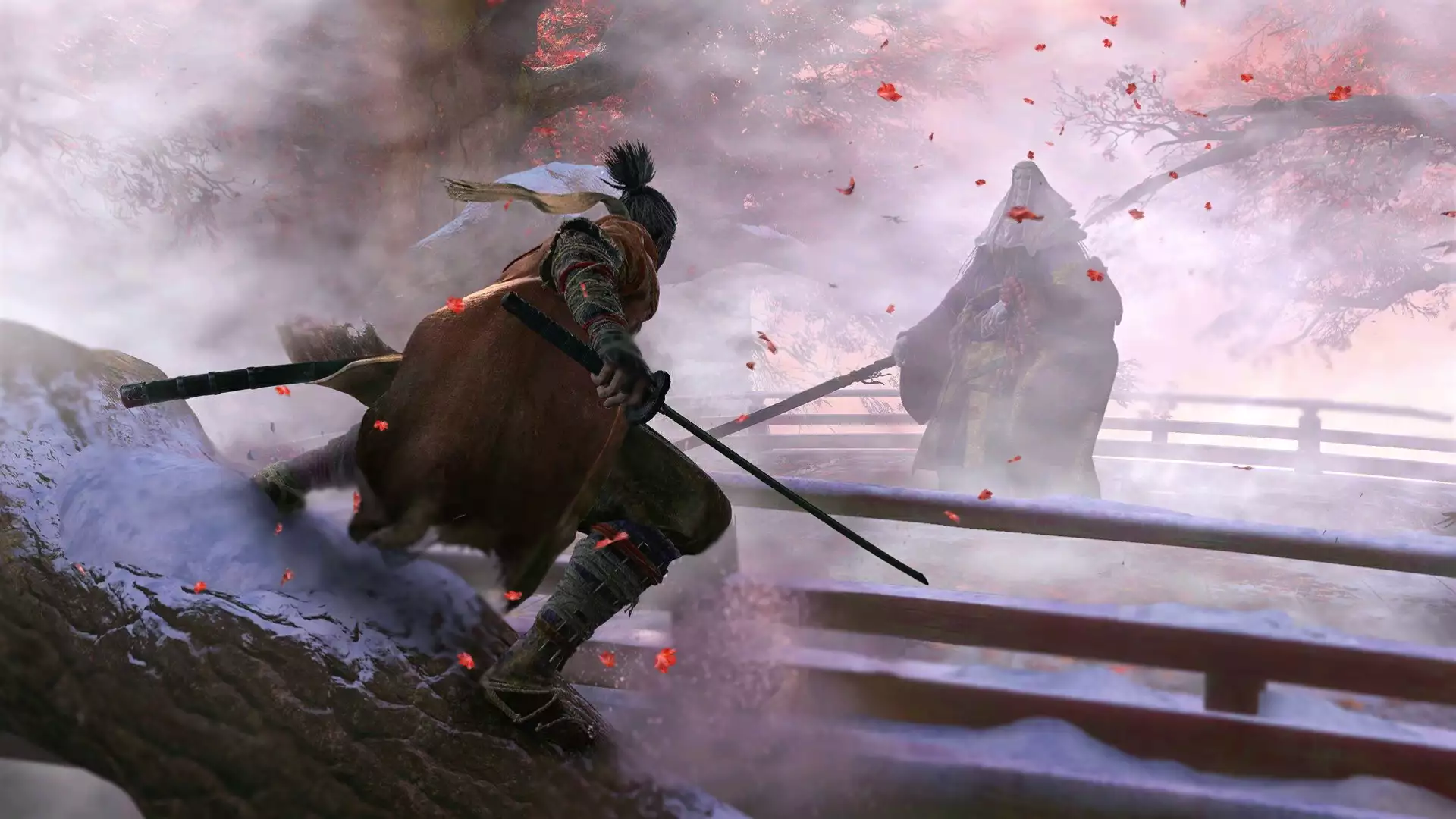 sekiro, sekiro: shadows die twice, katana, petals, games Live Wallpaper