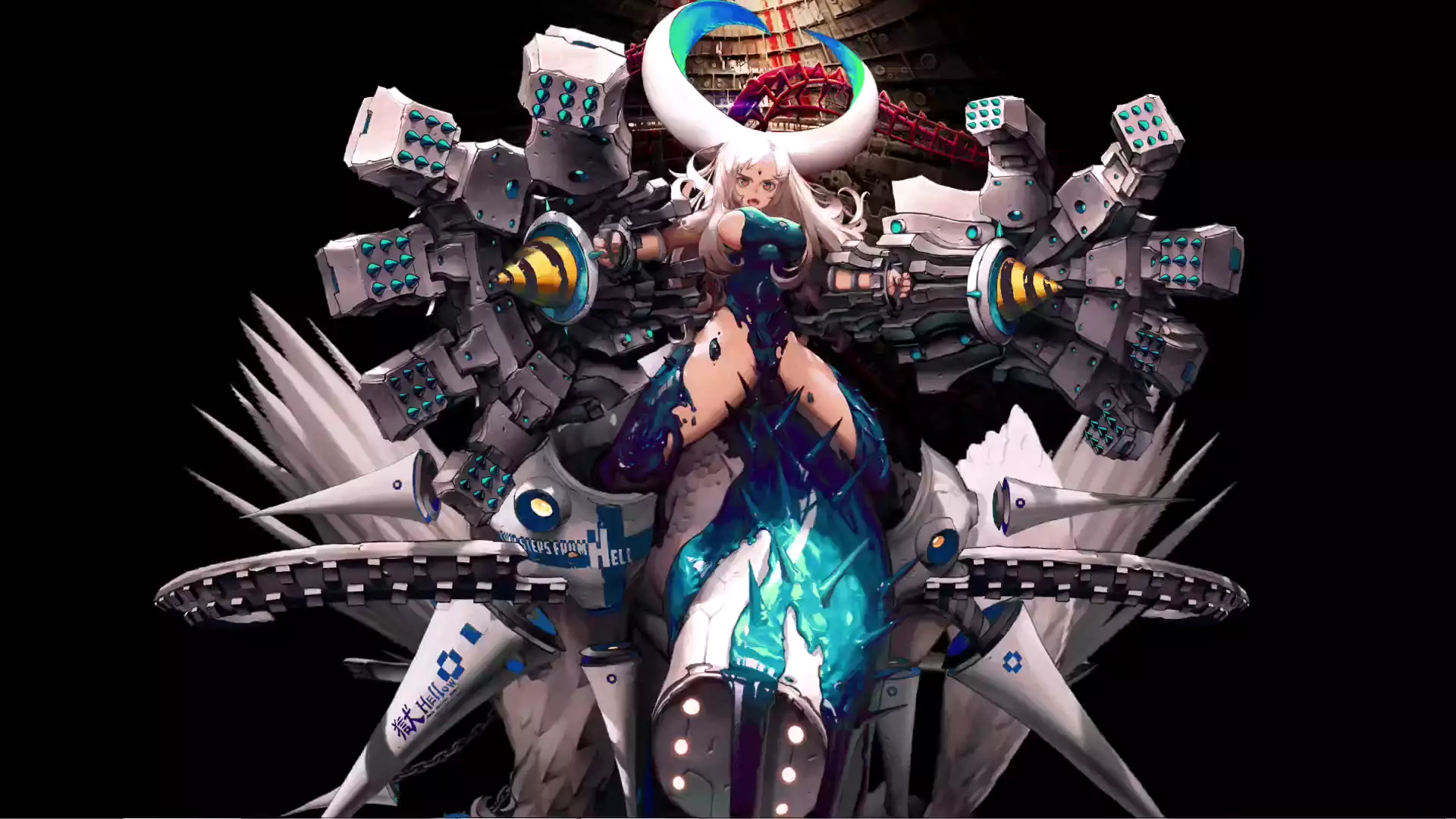 destiny child, anime, anime girls, big breasts, arts, crocell, games, destinys child, horns Live Wallpaper