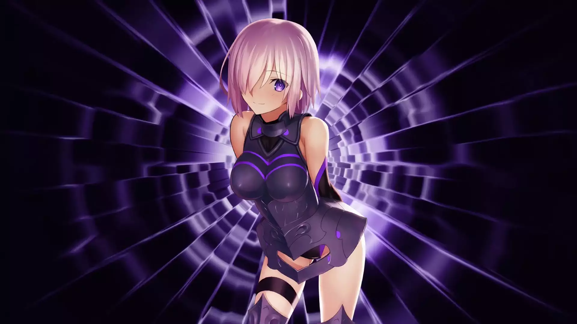 big breasts, anime girls, fate, arts, anime, mash kyrielight, armor Live Wallpaper