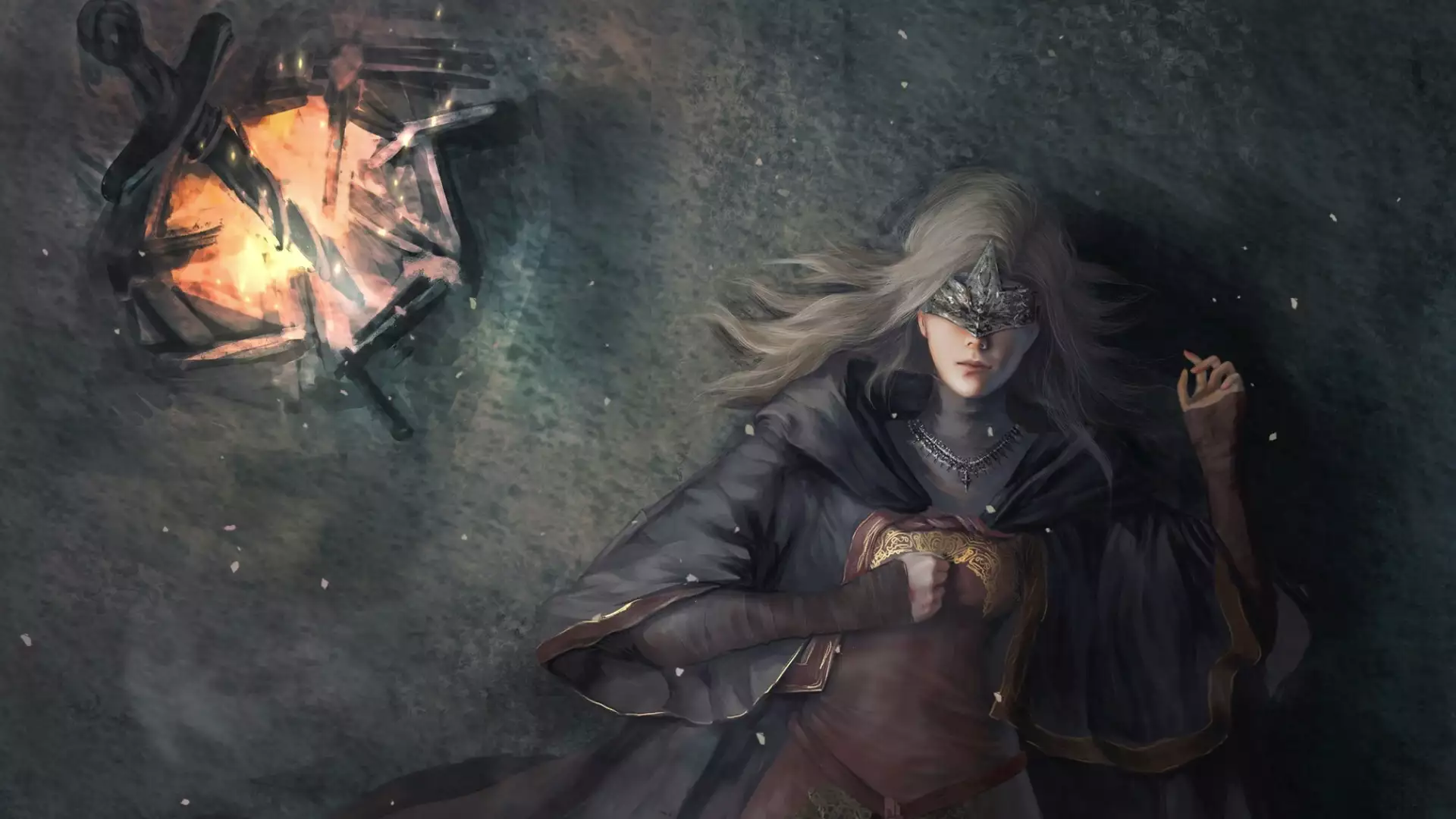 fire, the keeper of fire, ash, fire keeper, anime girls, games, anime, dark souls, arts Live Wallpaper