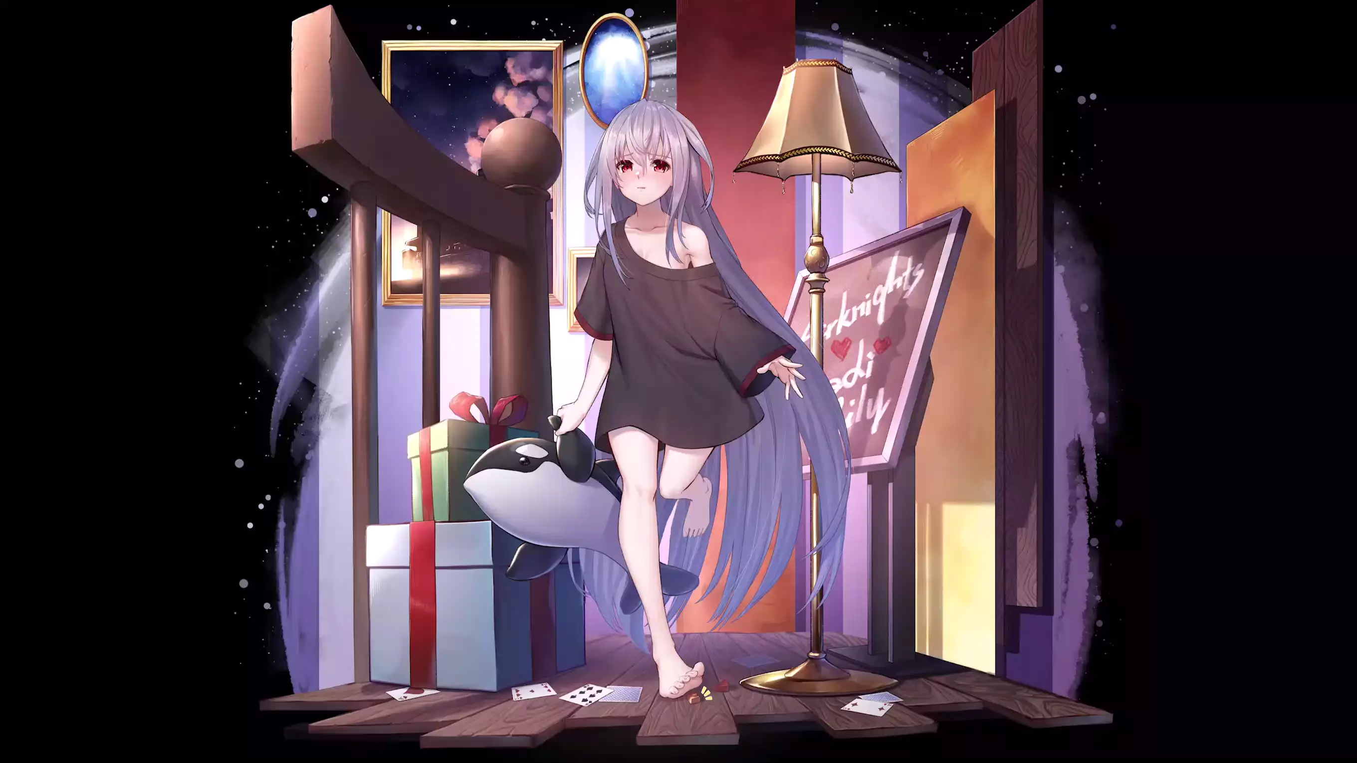 arts, skadi, anime, maps, arknights, skadi step on a lego, anime girls, gifts, killer whale, games Live Wallpaper