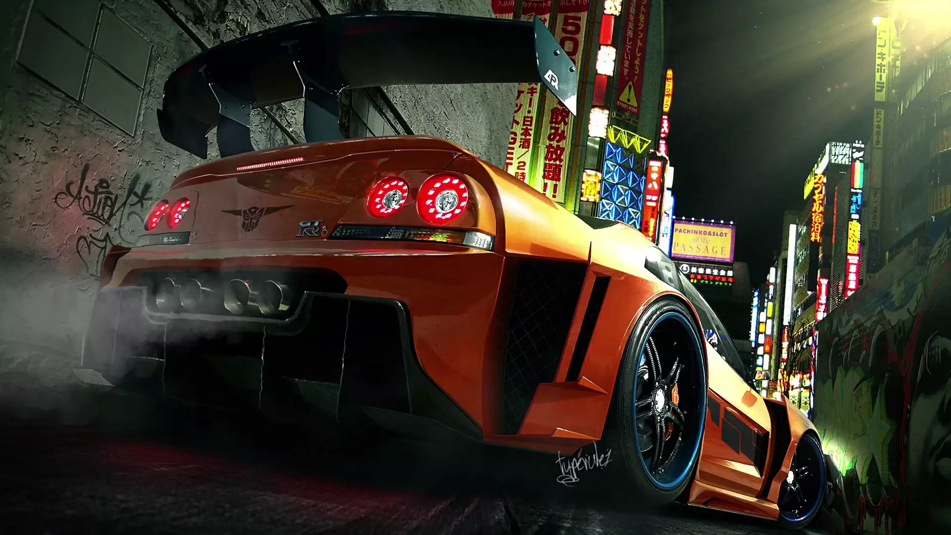 cities, the sign of the autobots, nissan gt-r, auto - moto, nissan Live Wallpaper