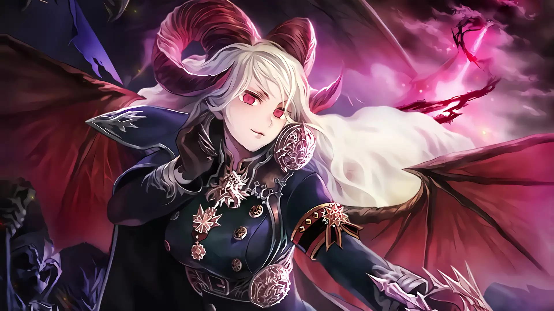emeralda, games, wings, demon, horns, demonic officer, demonic officer, arts, anime girls, anime, shadowverse, emerald Live Wallpaper