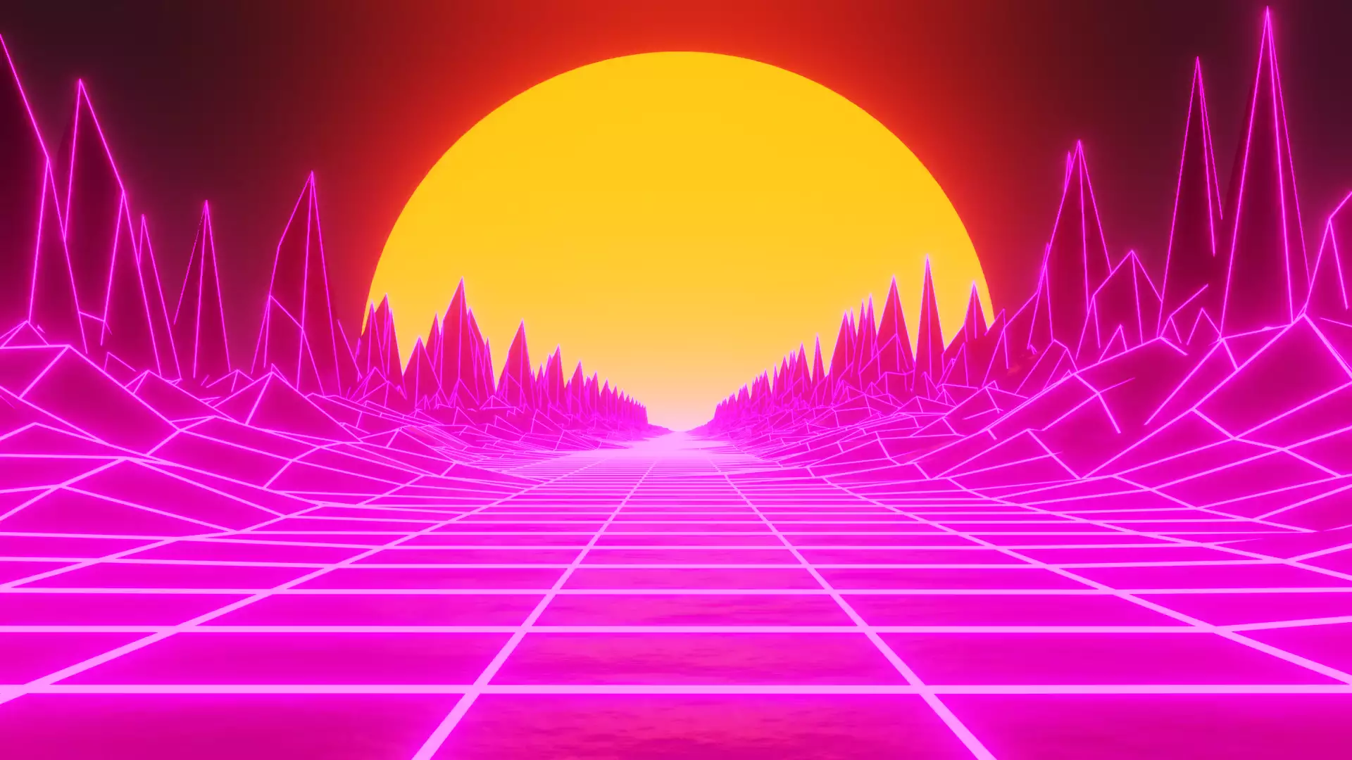the sun, retro, graphics, neon Live Wallpaper