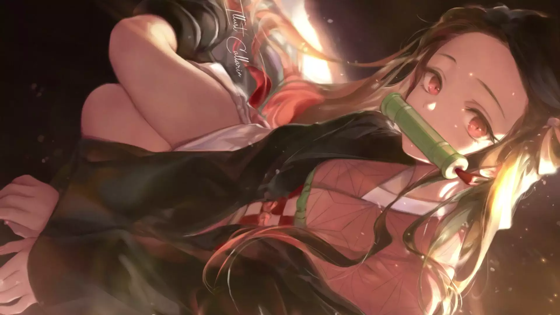 kimono, haori, anime, nezuko kamado, anime girls, demon slayer, arts Live Wallpaper
