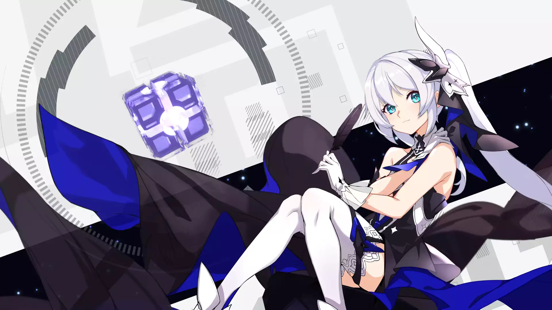 theresa apocalypse, stylus, honkai impact, anime, cute girl, arts, games, anime girls, twilight paladin, stockings, sexy Live Wallpaper