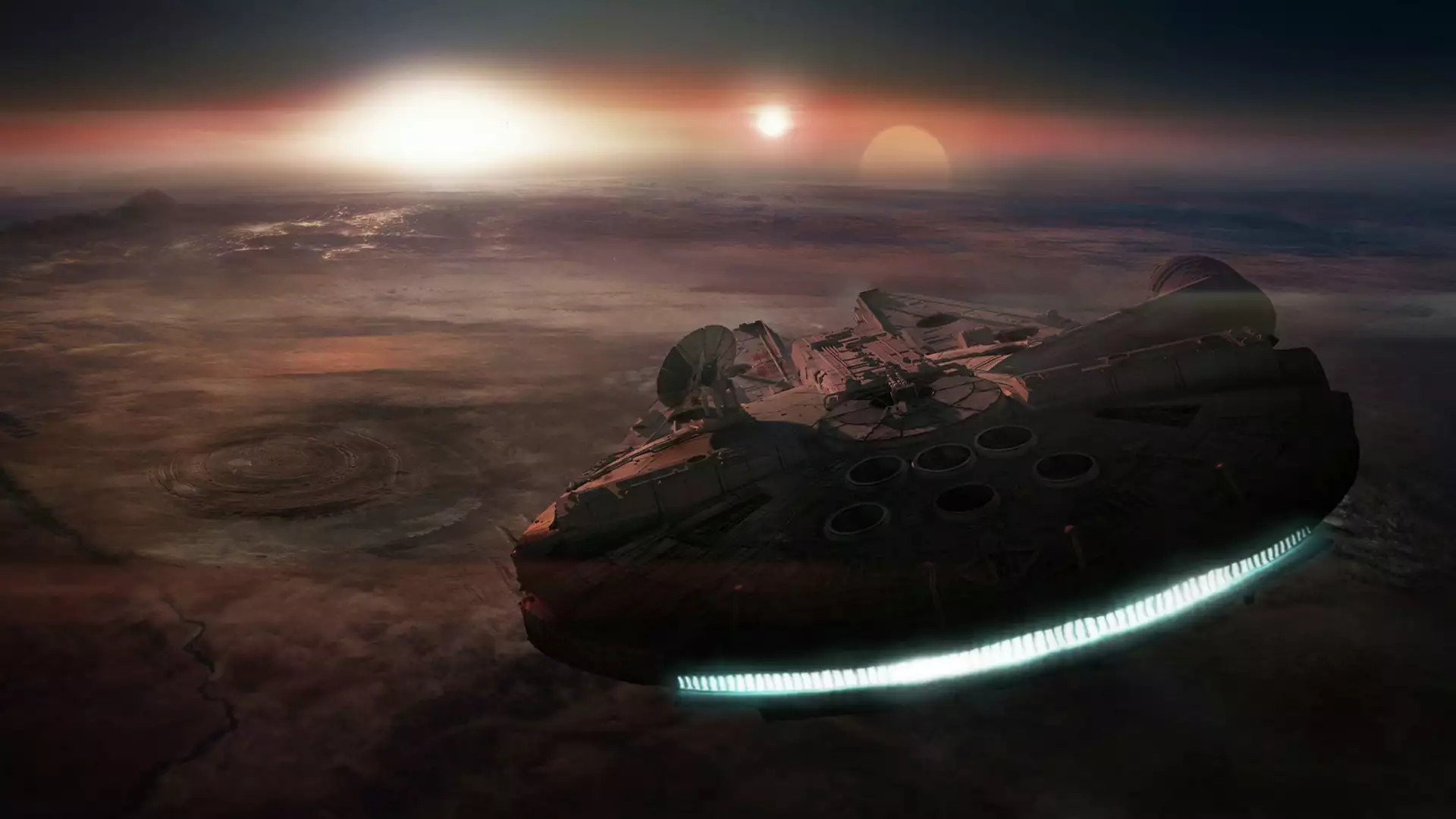 the millennium falcon, movies, fantasy, neon, star wars, star wars, the spaceship, millennium falcon, arts Live Wallpaper