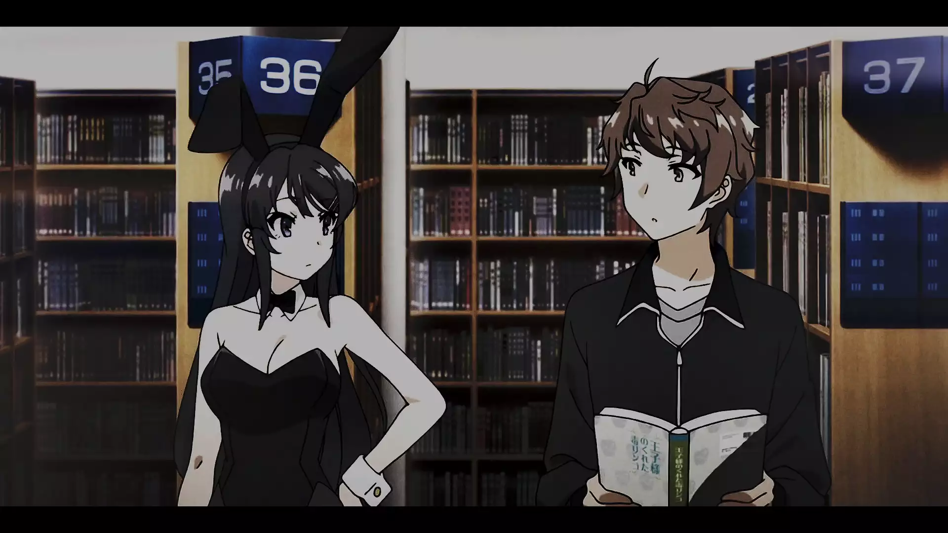 school uniform, bunny costume, mai sakurajima, edit, anime girls, amv, rascal does not dream of bunny girl senpai, ears, anime, sakuta azusagawa Live Wallpaper