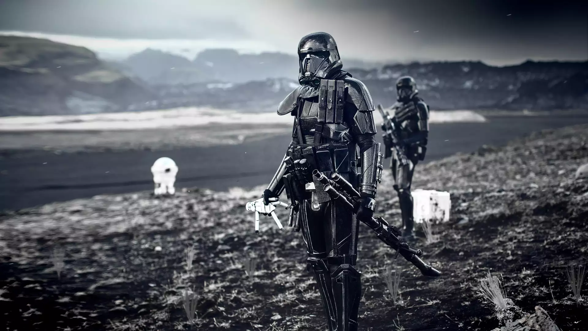 arts, stormtrooper, movies, stormtrooper-shadow, star wars, armor, weapon Live Wallpaper
