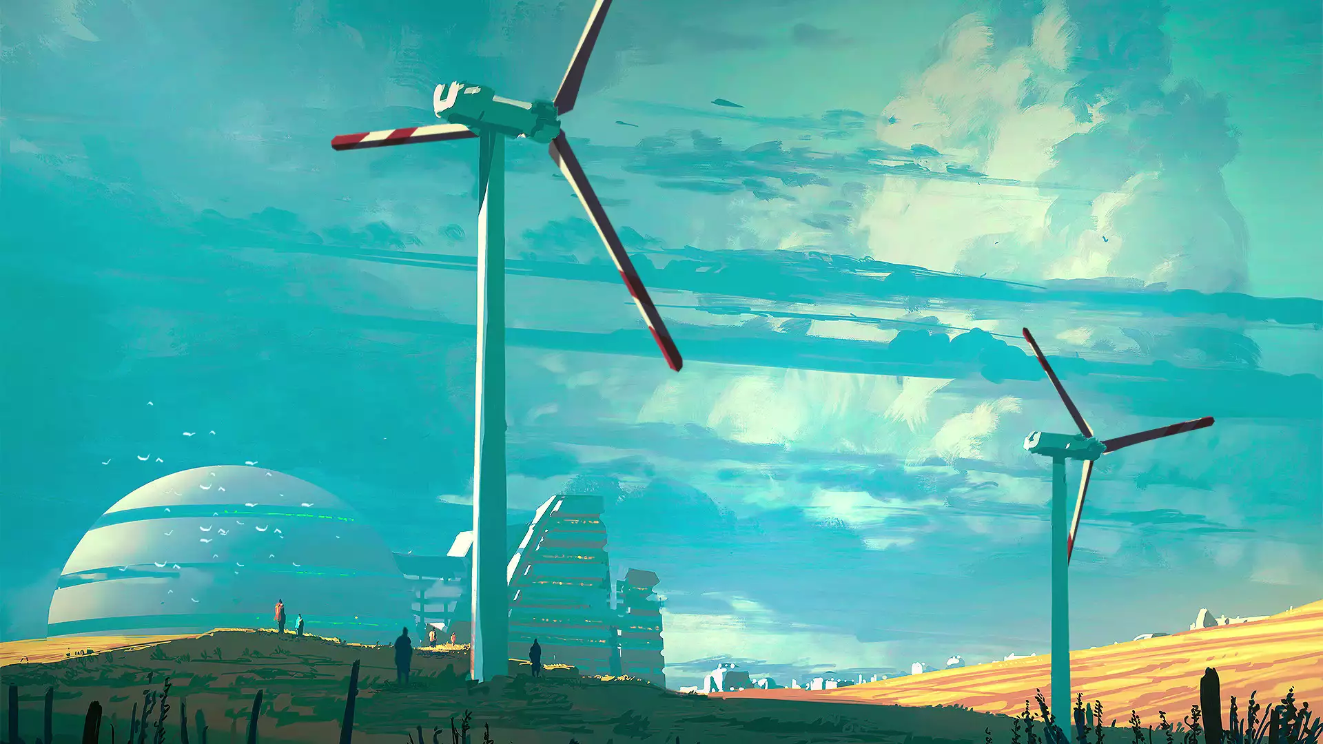 rafael lacoste, plane, arts, wind generator, the fighter Live Wallpaper
