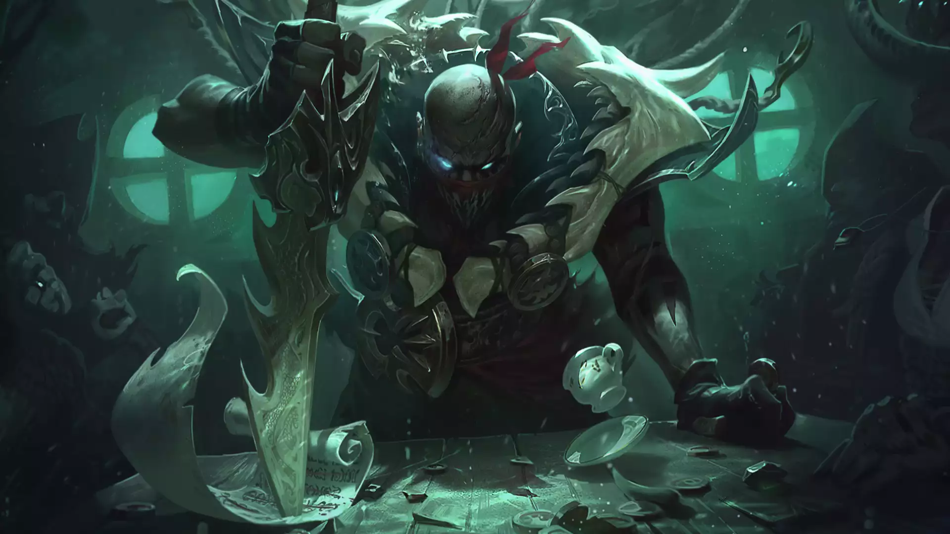 league of legends, pirate ship, lol, arts, water, the blade, anime, games, pirates, pike Live Wallpaper