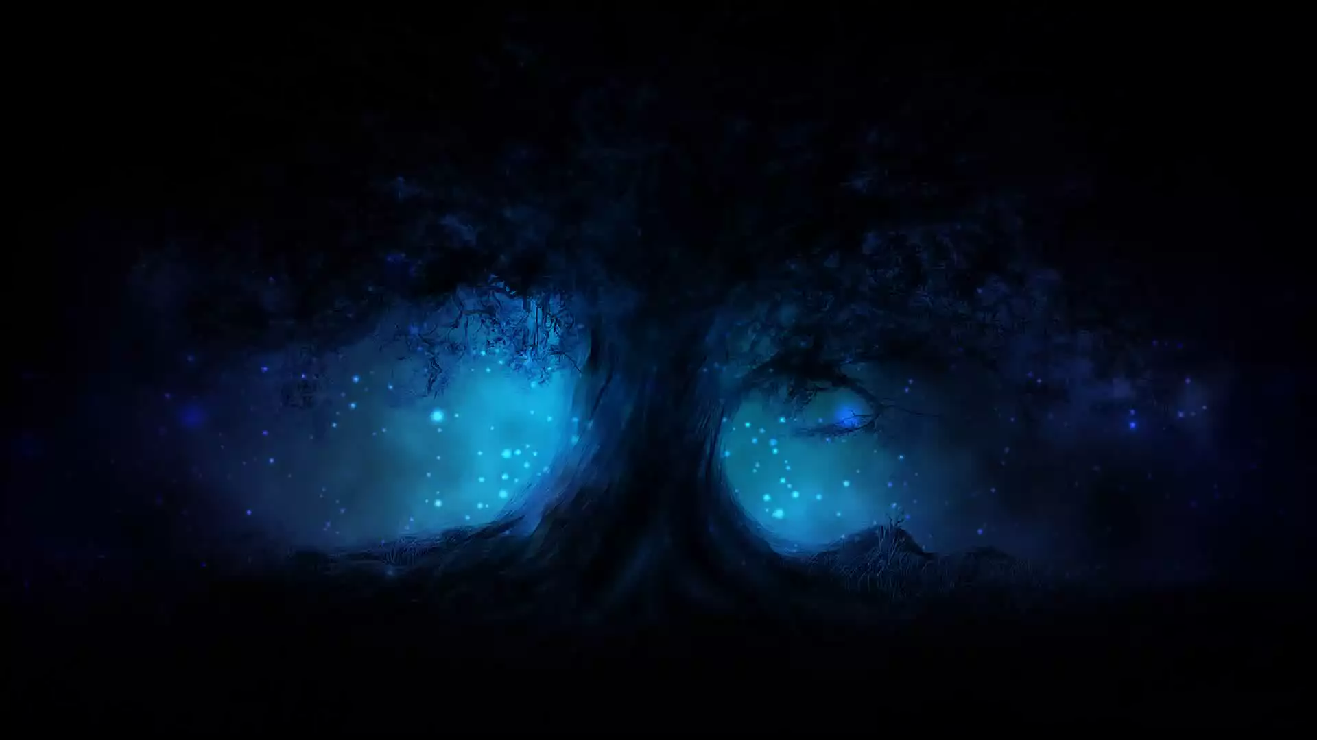 arts, night, tree, landscapes - nature Live Wallpaper