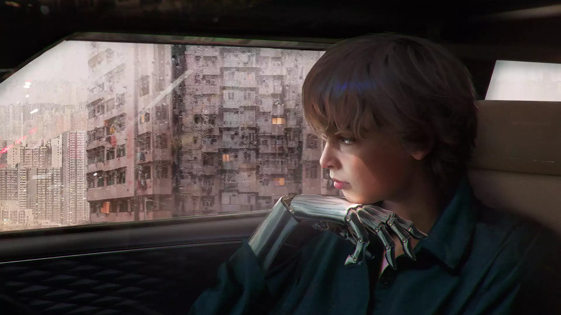 the city from the window, trip, mechanical arm, rain, girls, arts, cities Live Wallpaper