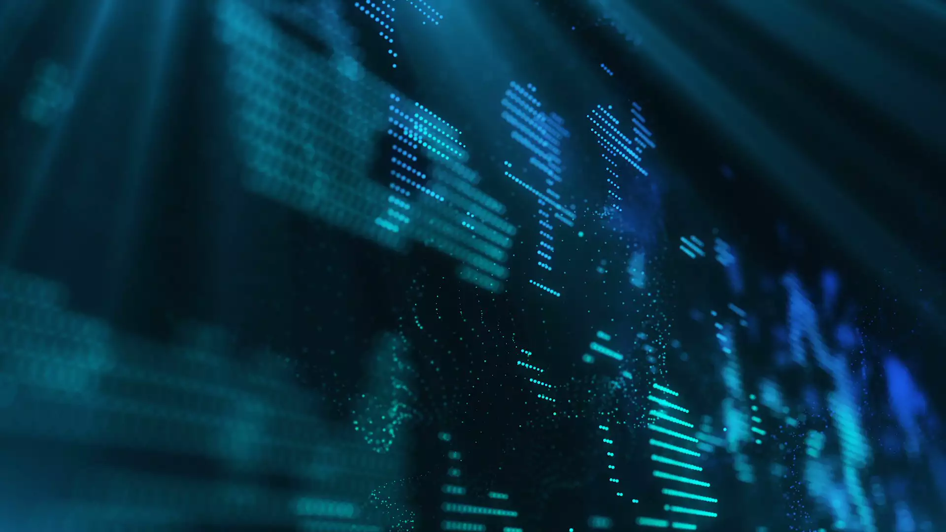 particles, abstractions, neon, blue dots Live Wallpaper