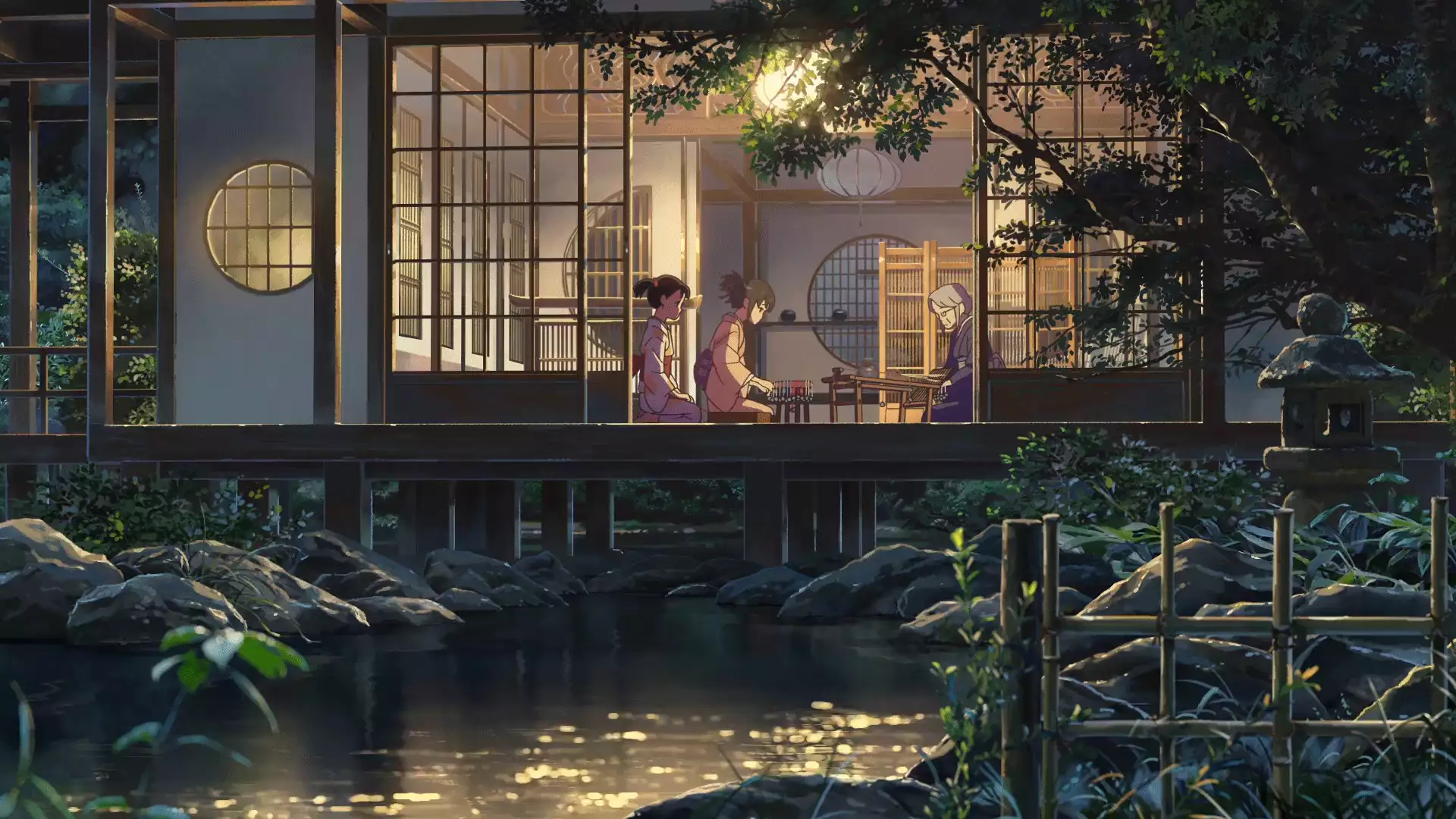 your name, anime girls, sea, anime, room, mitsuha miyamizu, creek, yotsuha miyamizu, yukata, grandmother, river, arts, hitoha miyamizu Live Wallpaper