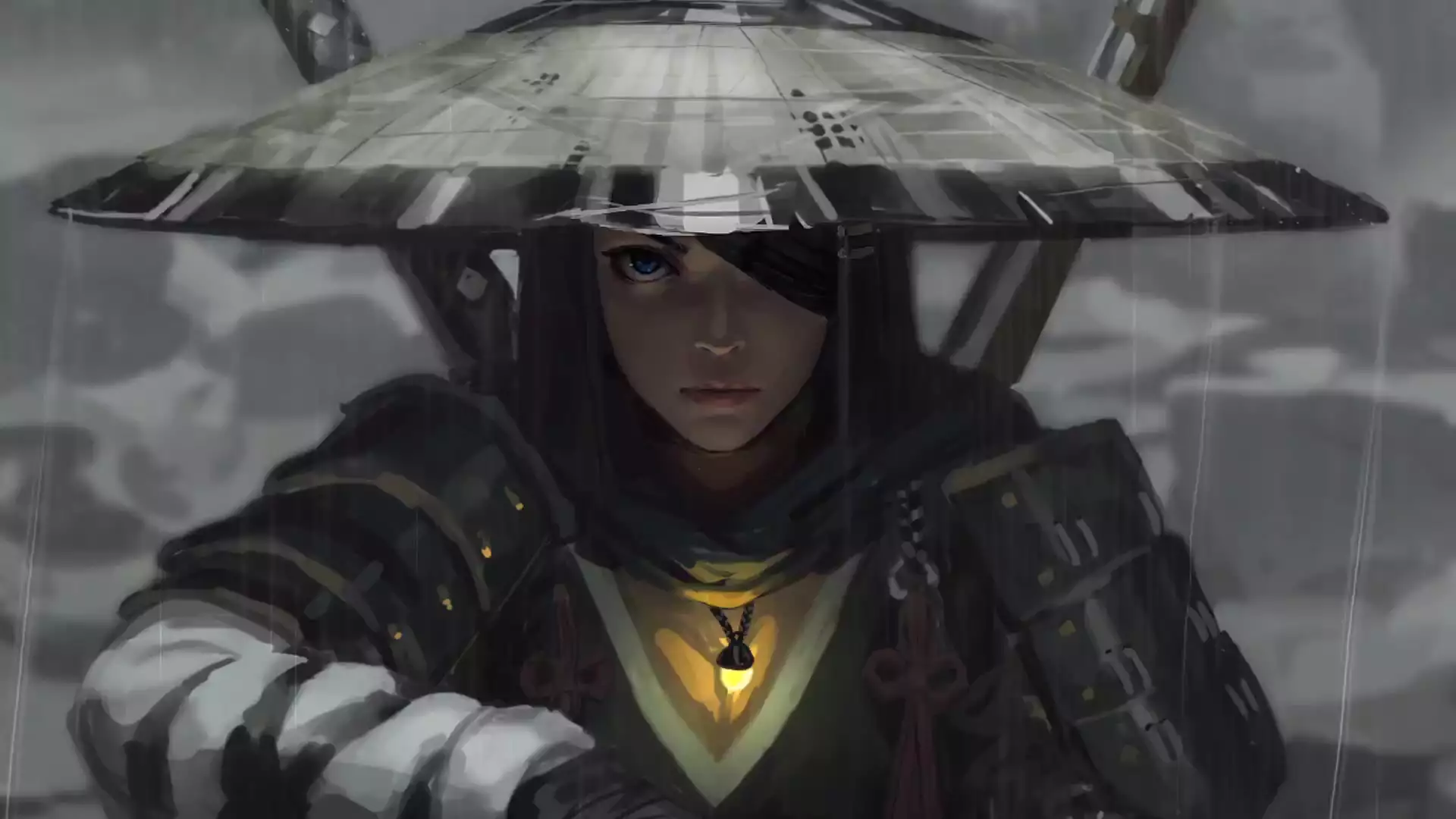 the pendant, sword, anime, anime girls, guweiz, samurai, arts Live Wallpaper