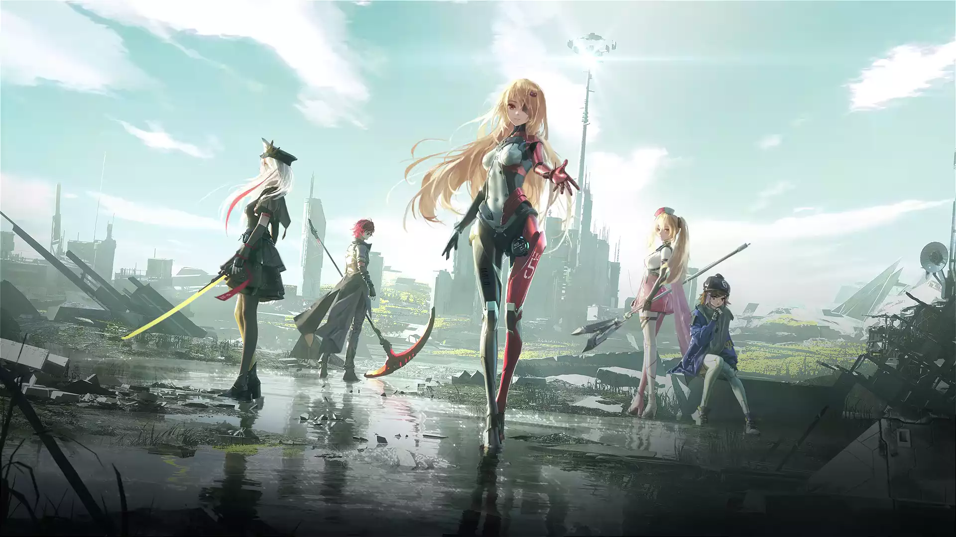 puddle, pepper, claudia, anime, anime guys, nemesis, stick, anime girls, arts, coco ritter, king, braid, sword, tower of fantasy, games, fantasy tower Live Wallpaper