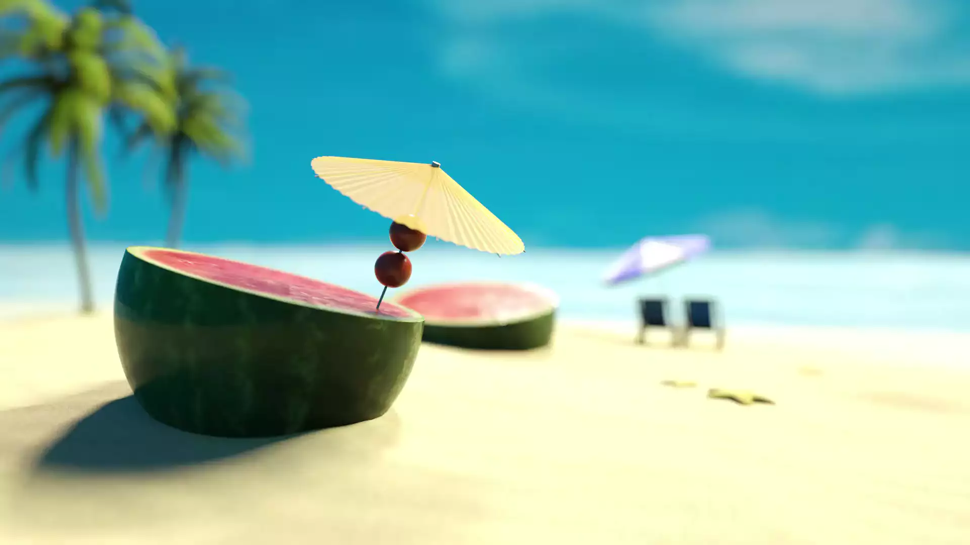 summer beach, landscapes - nature Live Wallpaper