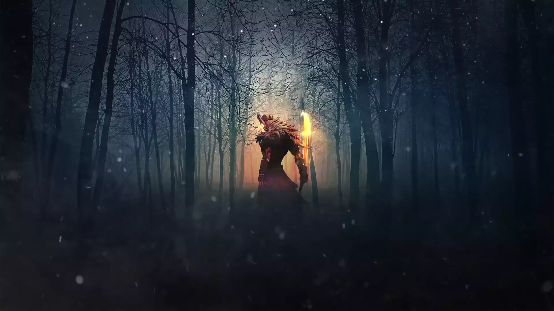 dota, night, games, forest, arts, juggernaut Live Wallpaper